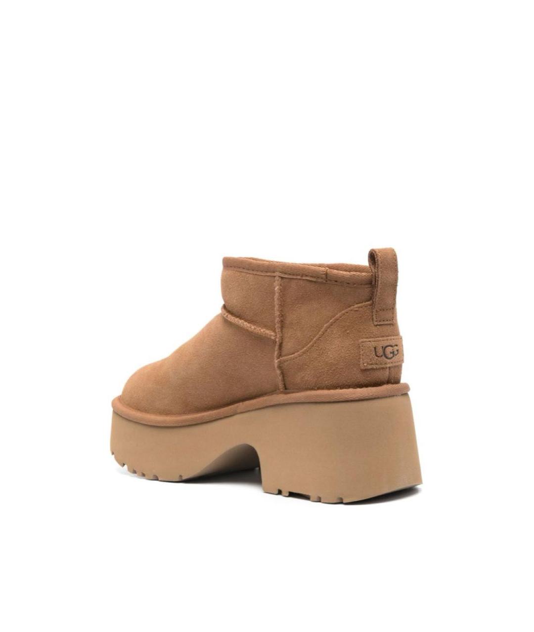 UGG AUSTRALIA Горчичные замшевые ботинки, фото 4