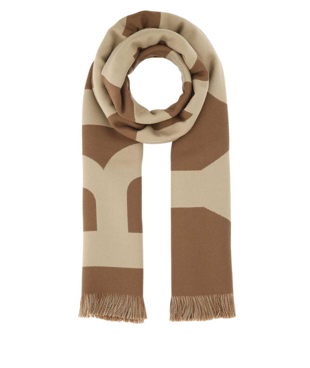 BURBERRY Бежевый шерстяной шарф, фото 1