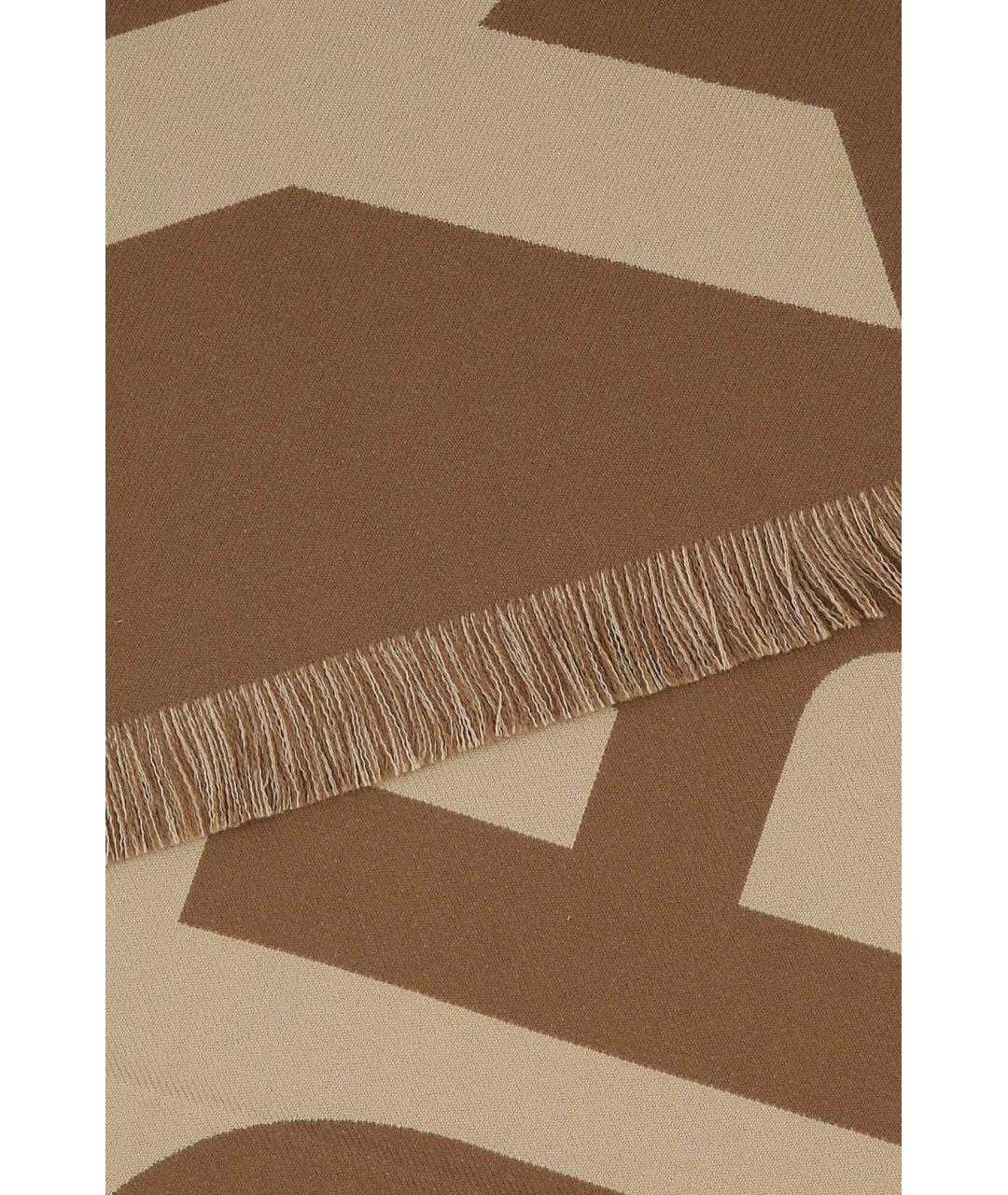 BURBERRY Бежевый шерстяной шарф, фото 2