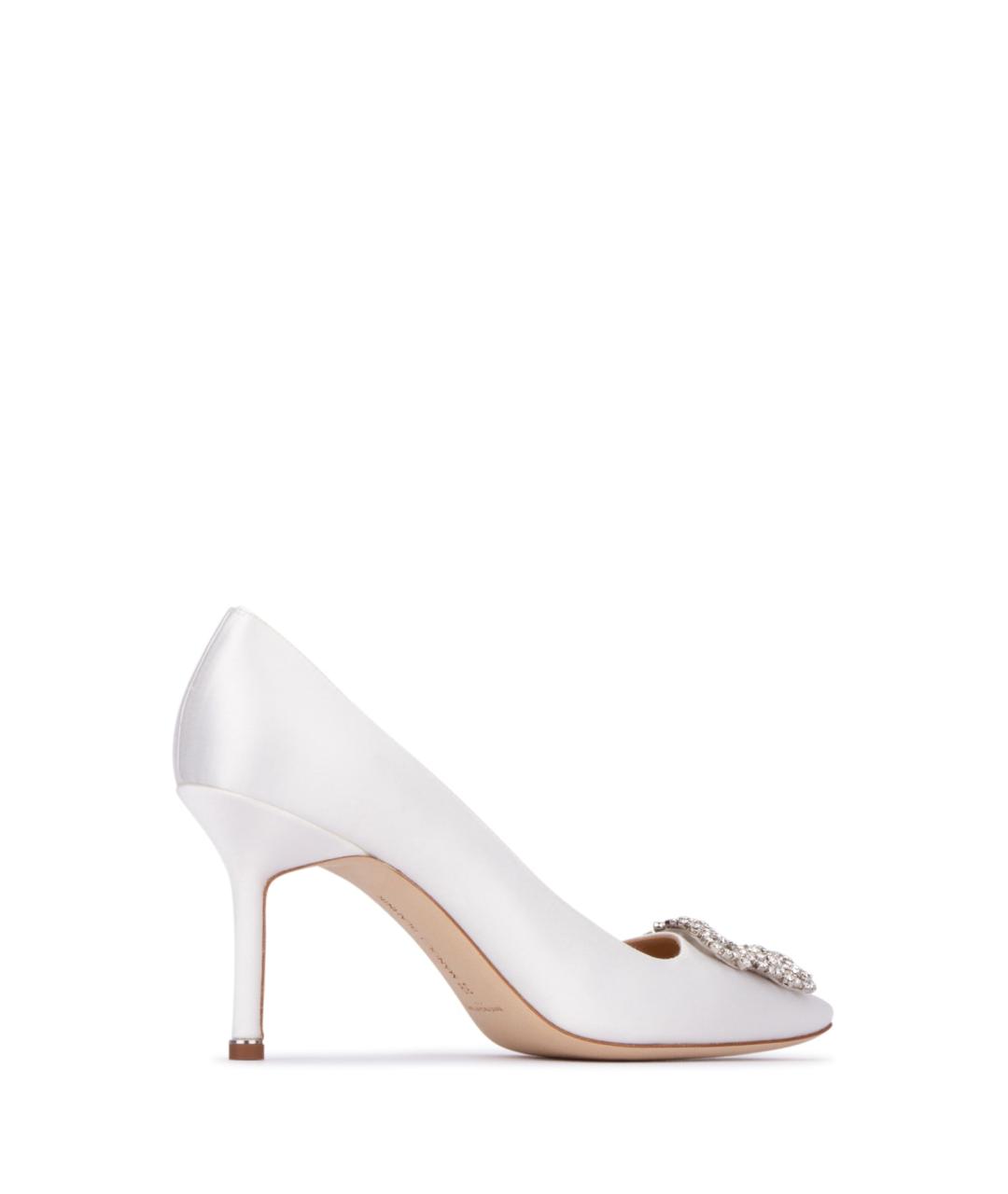 MANOLO BLAHNIK Белые текстильные туфли, фото 3