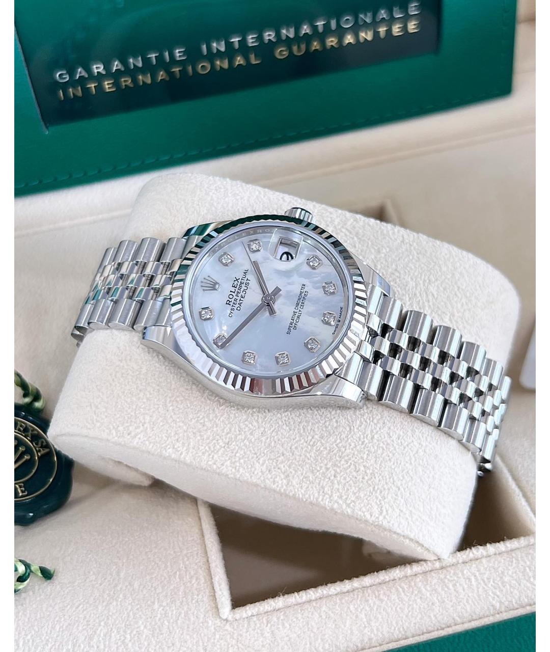 ROLEX Белые часы из белого золота, фото 3