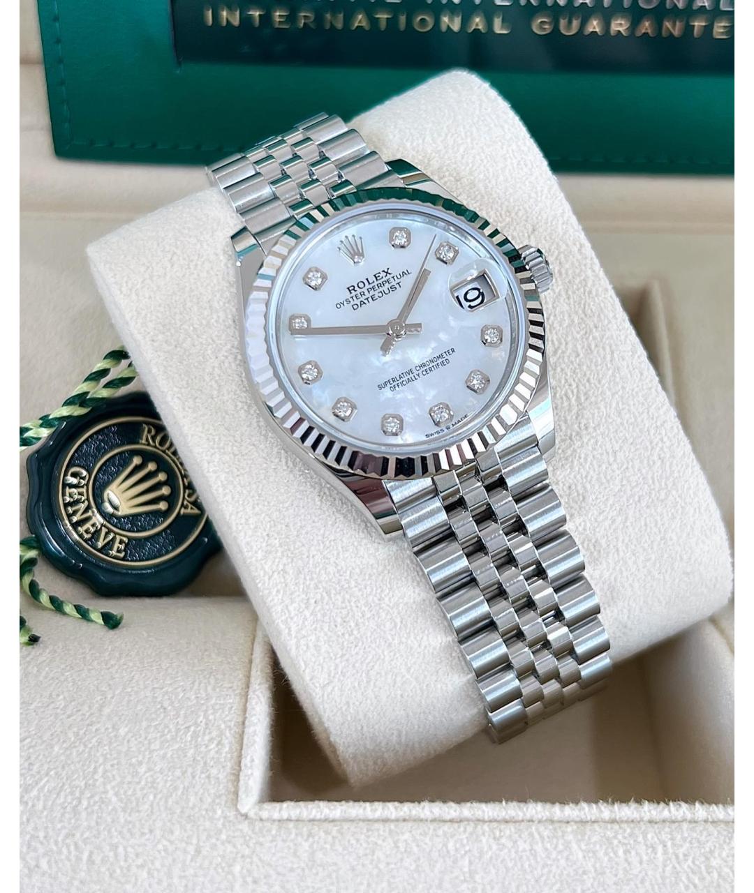 ROLEX Белые часы из белого золота, фото 4
