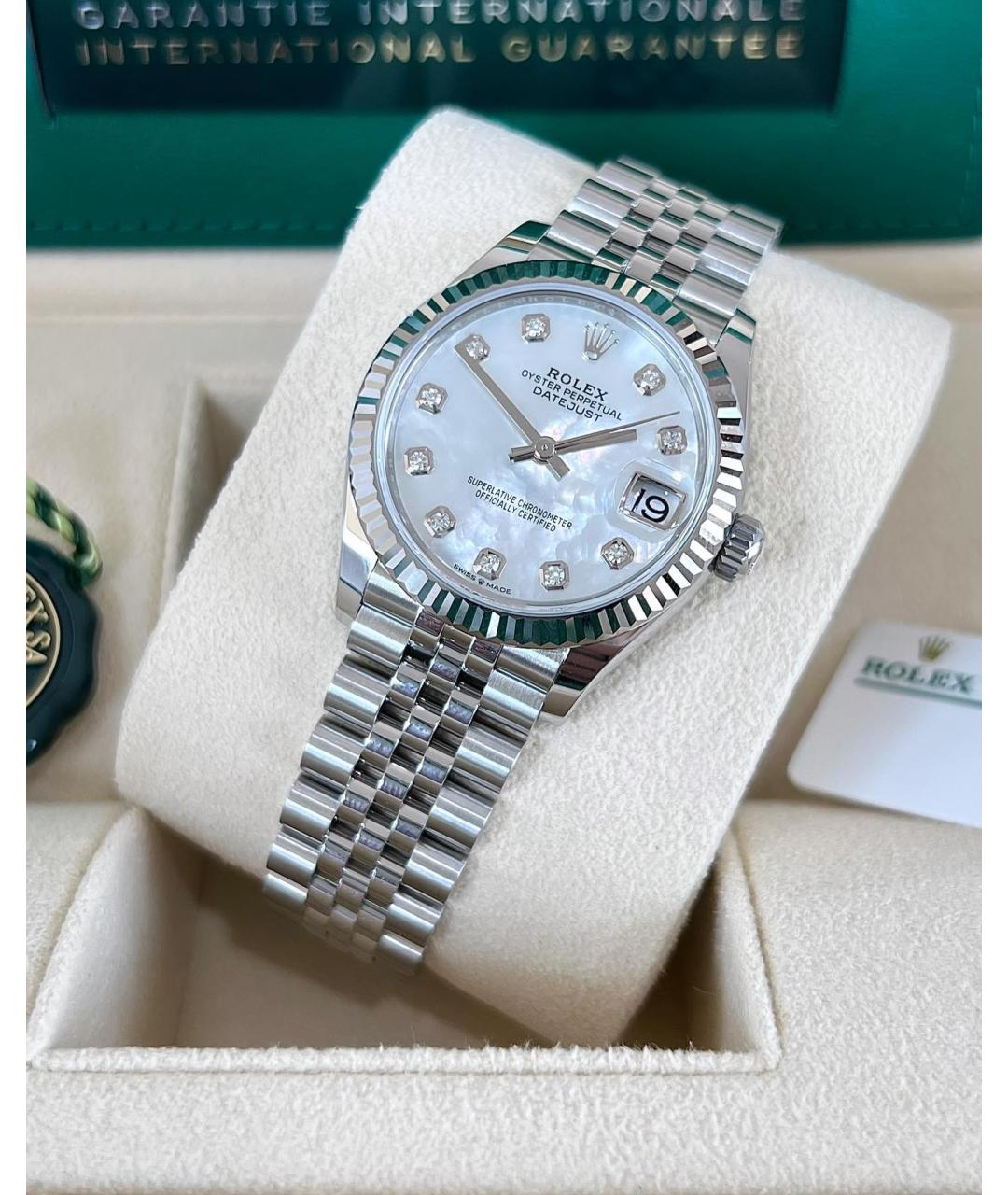 ROLEX Белые часы из белого золота, фото 2