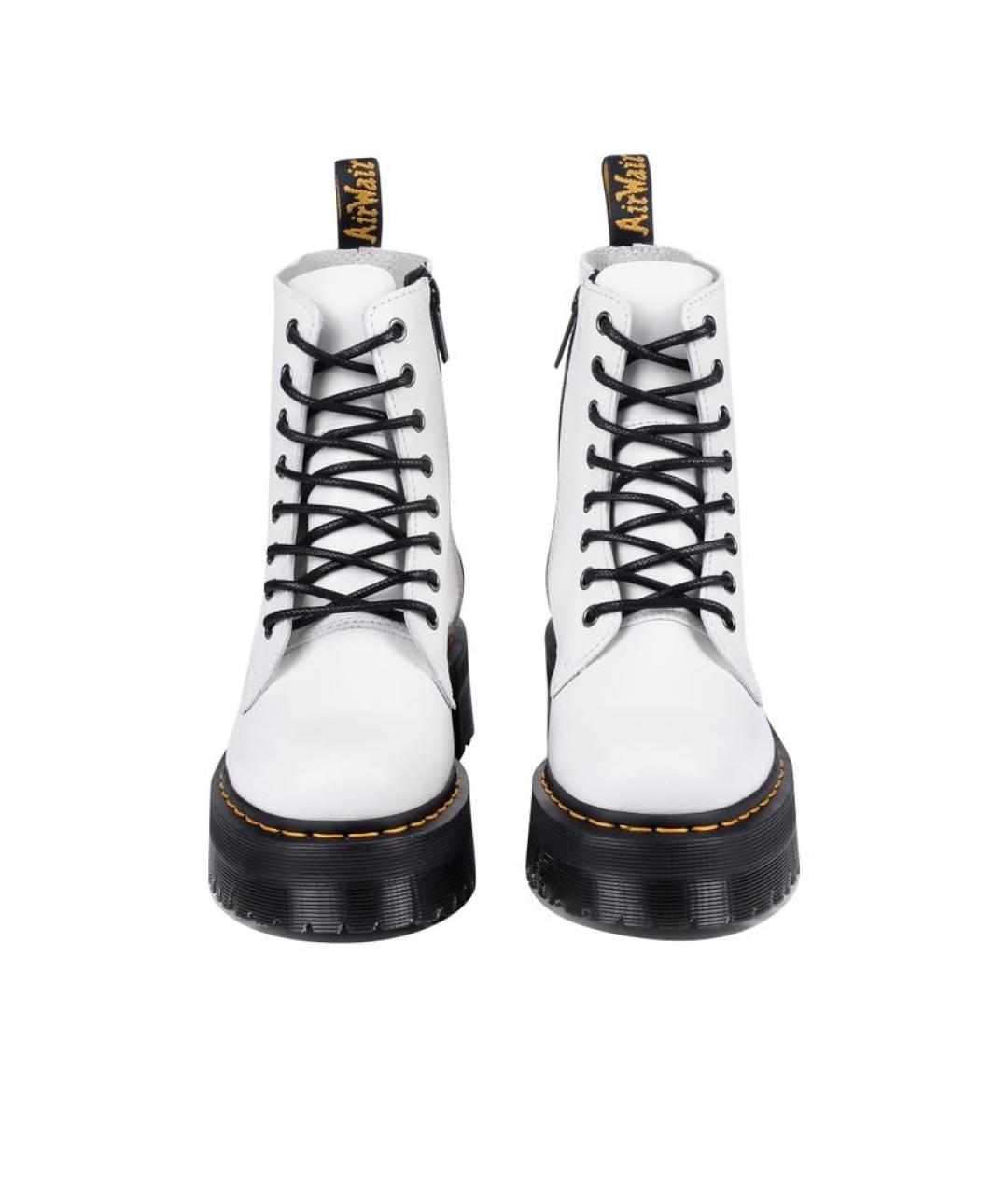 DR. MARTENS Белые кожаные ботинки, фото 2