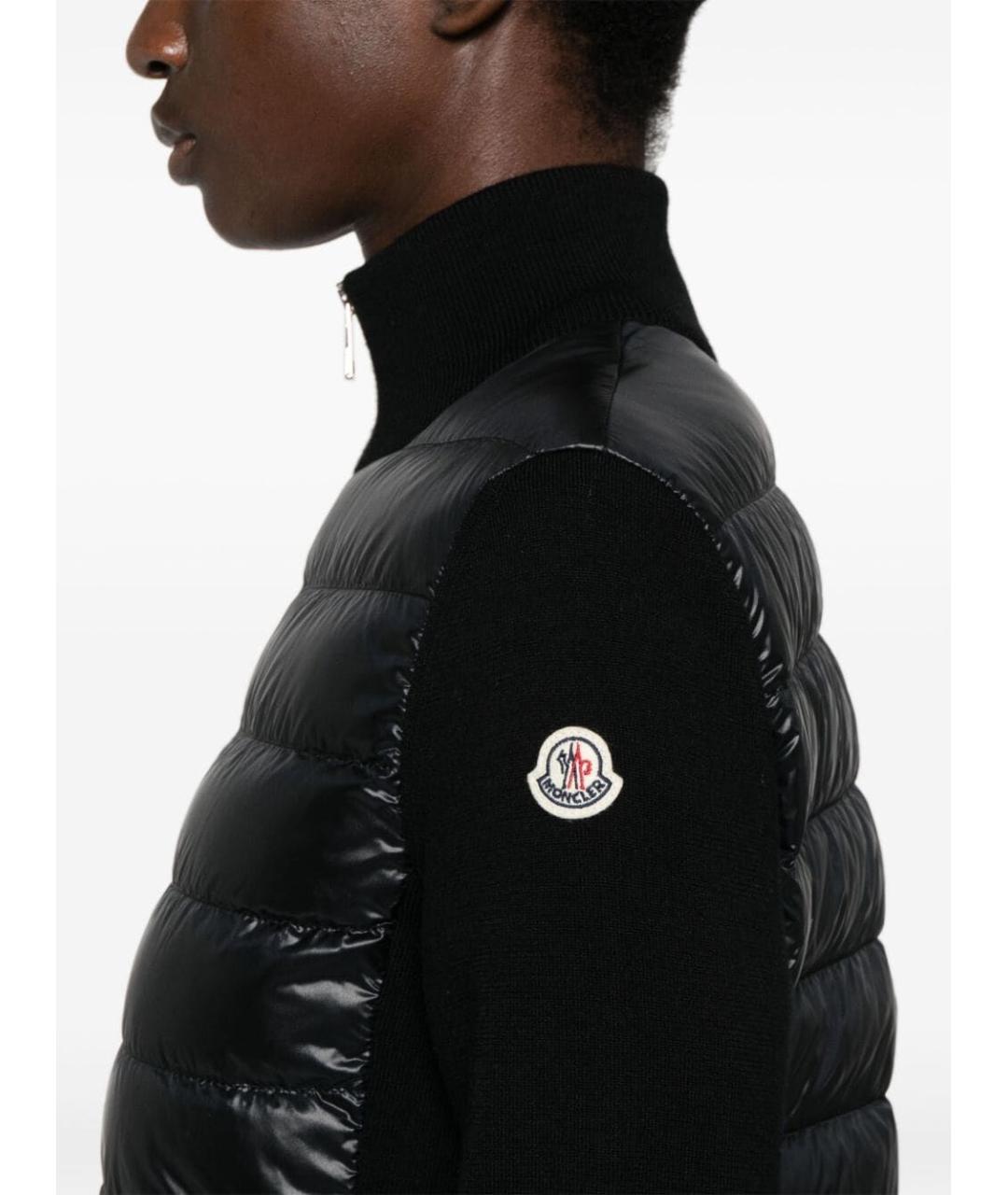 MONCLER Черная полиамидовая куртка, фото 3