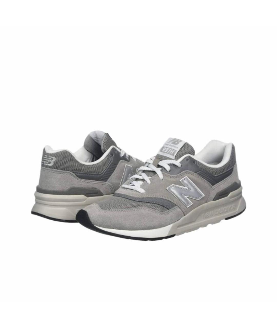 NEW BALANCE Серые замшевые низкие кроссовки / кеды, фото 3