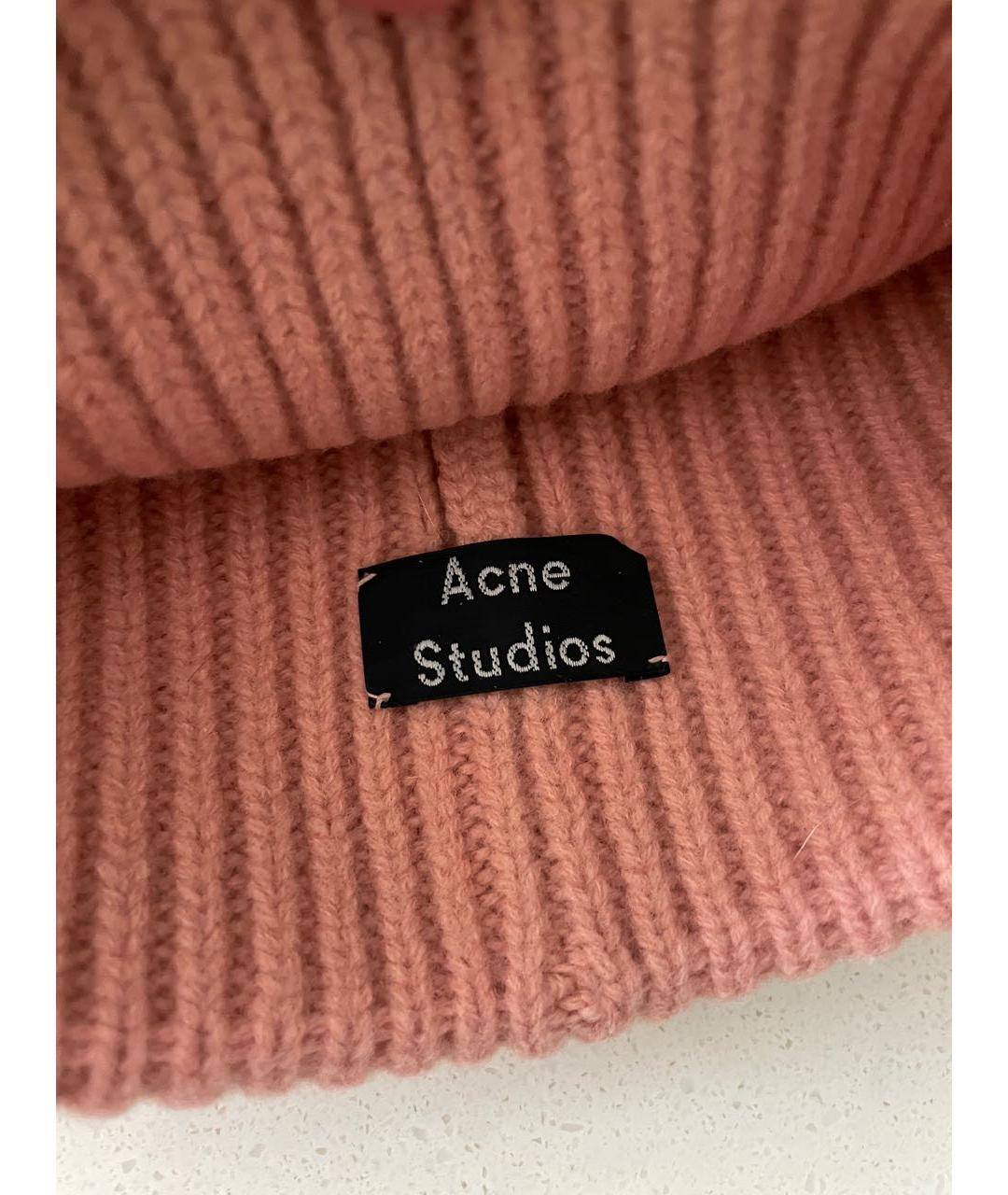 ACNE STUDIOS Розовая шерстяная шапка, фото 3