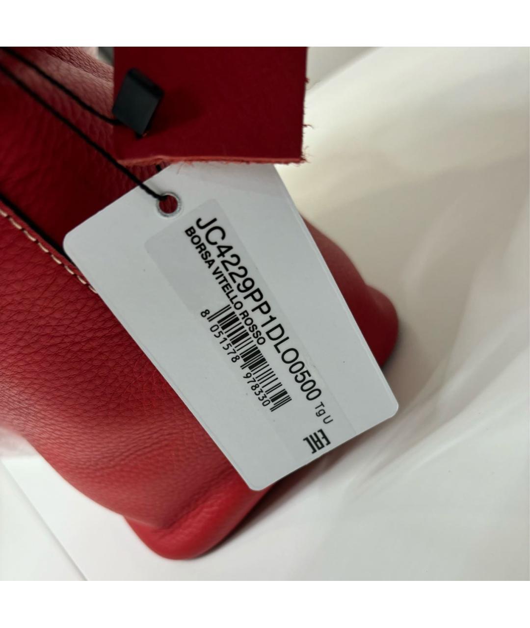 LOVE MOSCHINO Красная кожаная сумка через плечо, фото 4