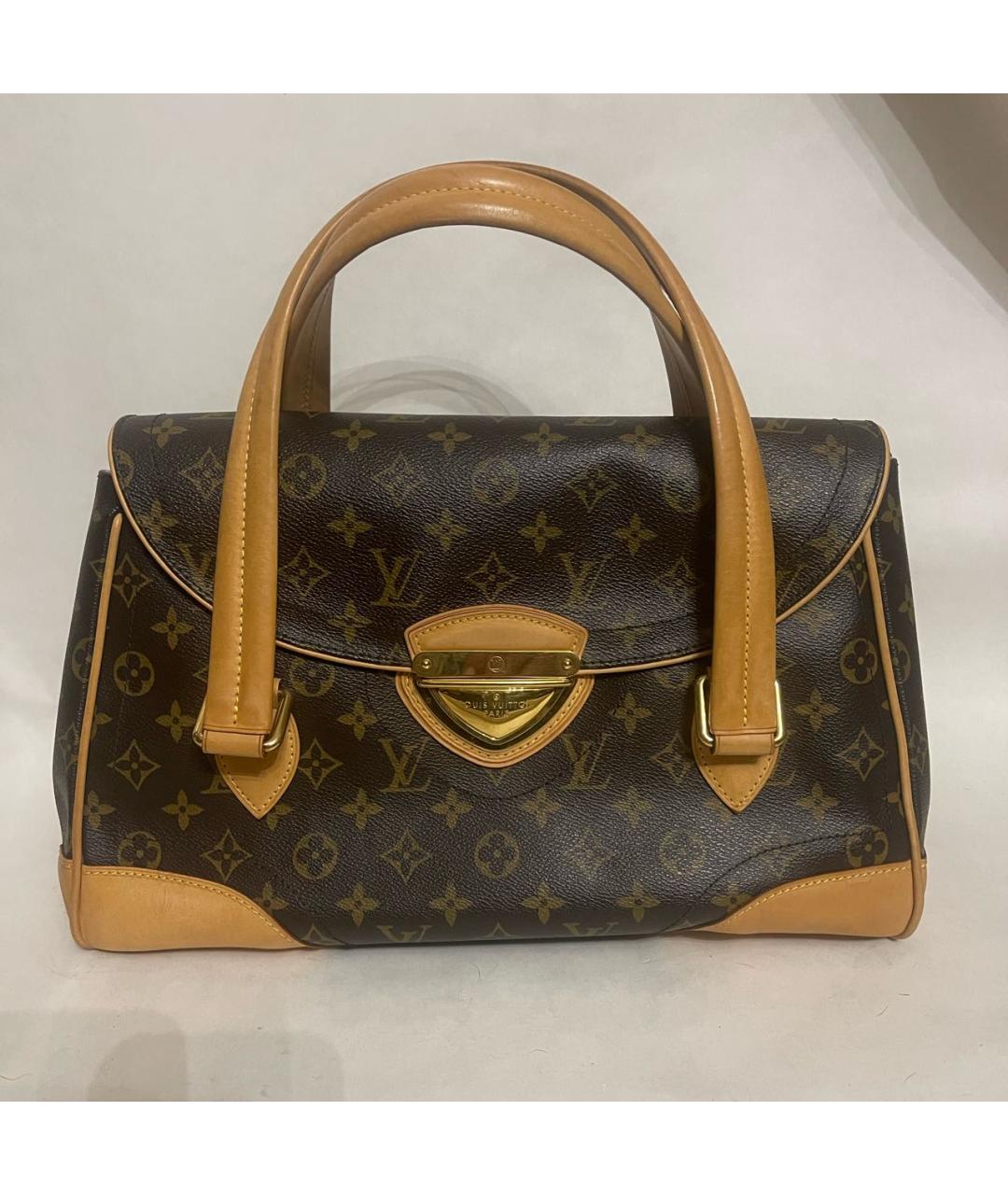 LOUIS VUITTON Коричневая сумка с короткими ручками, фото 5