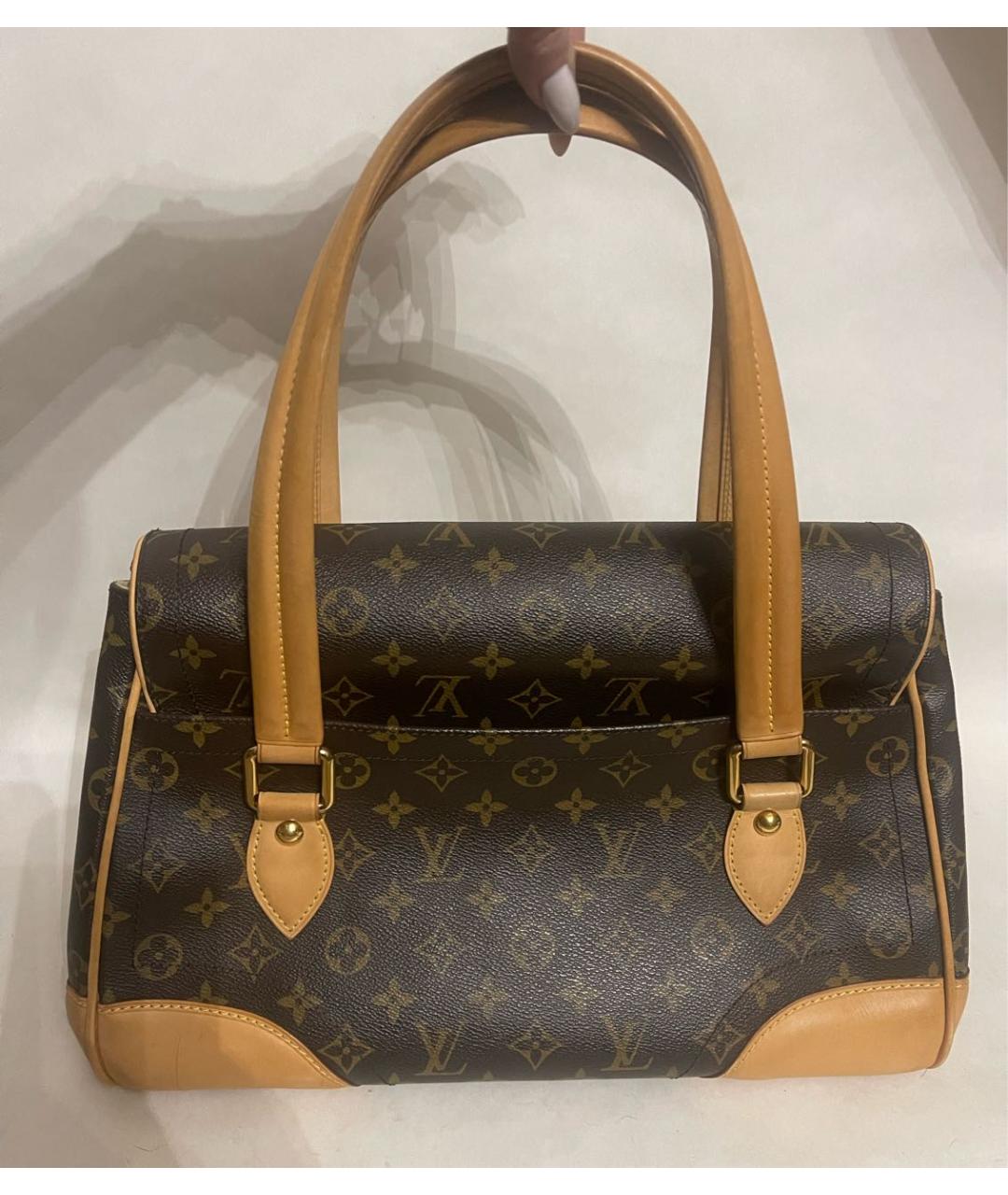 LOUIS VUITTON Коричневая сумка с короткими ручками, фото 4