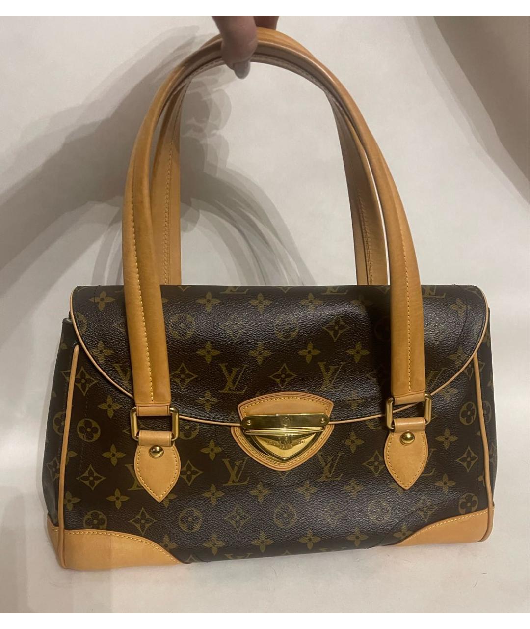 LOUIS VUITTON Коричневая сумка с короткими ручками, фото 3