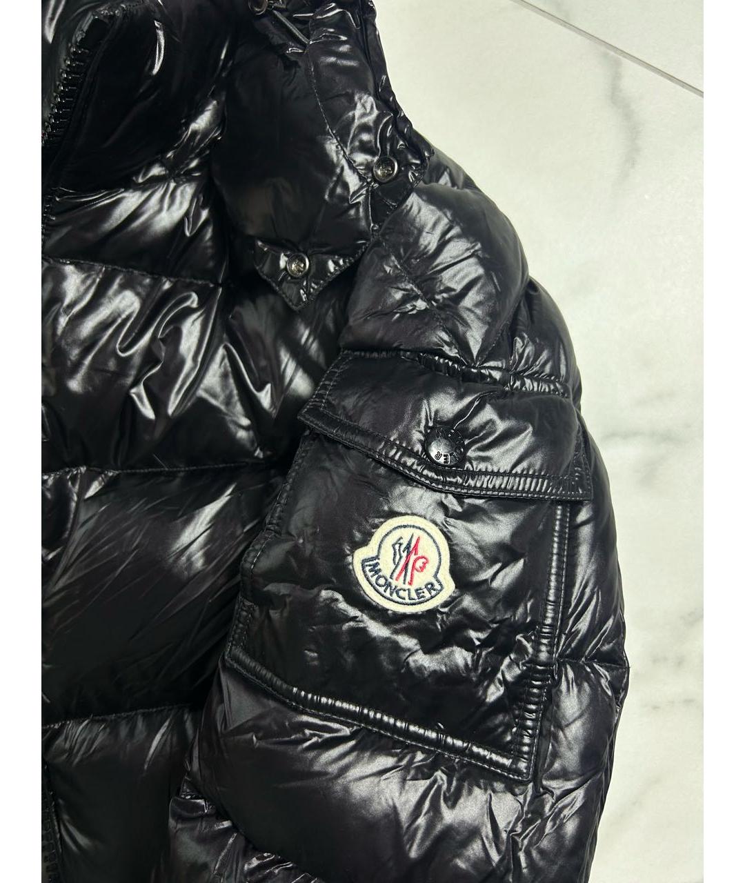 MONCLER Черный пуховик, фото 5