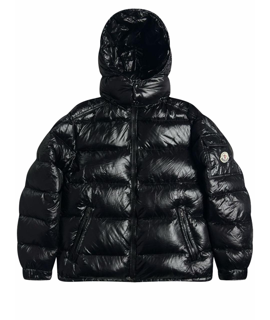 MONCLER Черный пуховик, фото 1