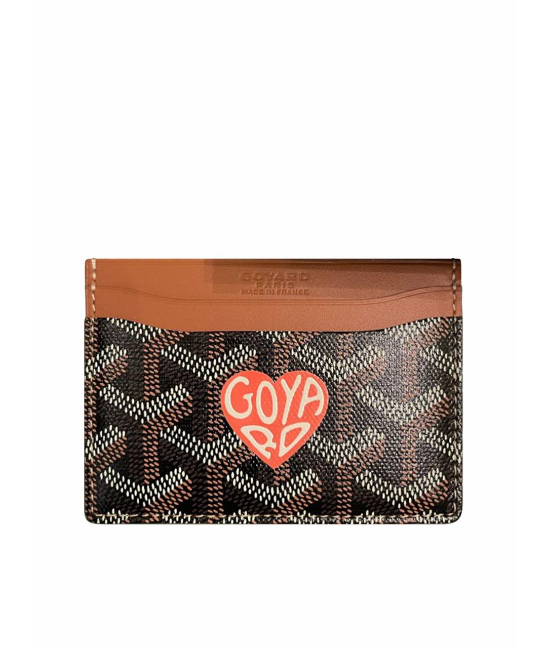 GOYARD Коричневый кожаный кардхолдер, фото 1