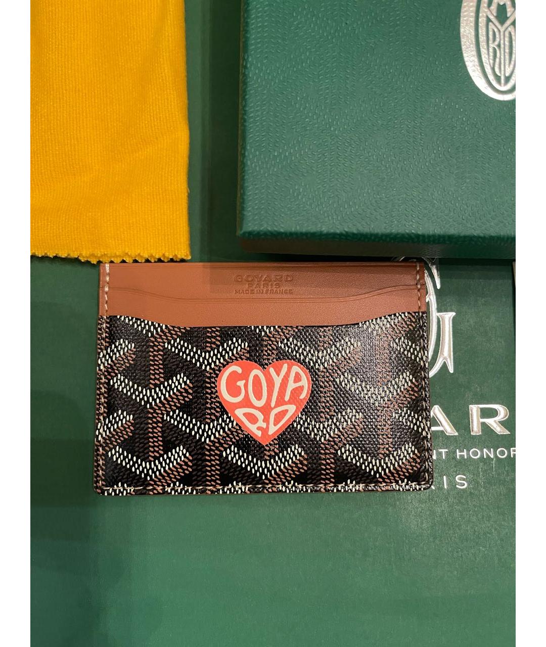 GOYARD Коричневый кожаный кардхолдер, фото 4