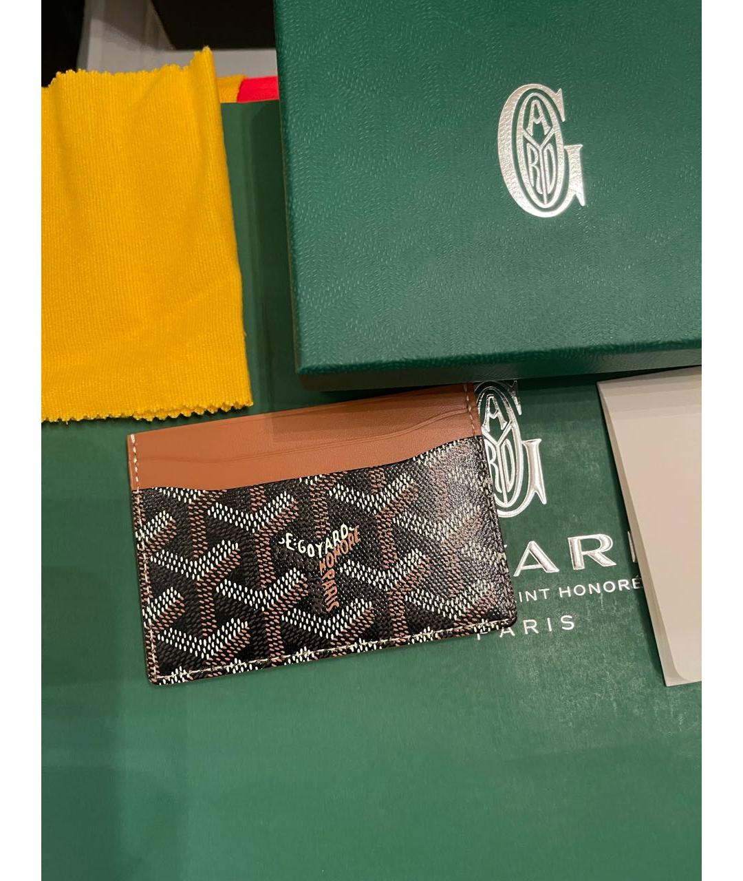 GOYARD Коричневый кожаный кардхолдер, фото 2