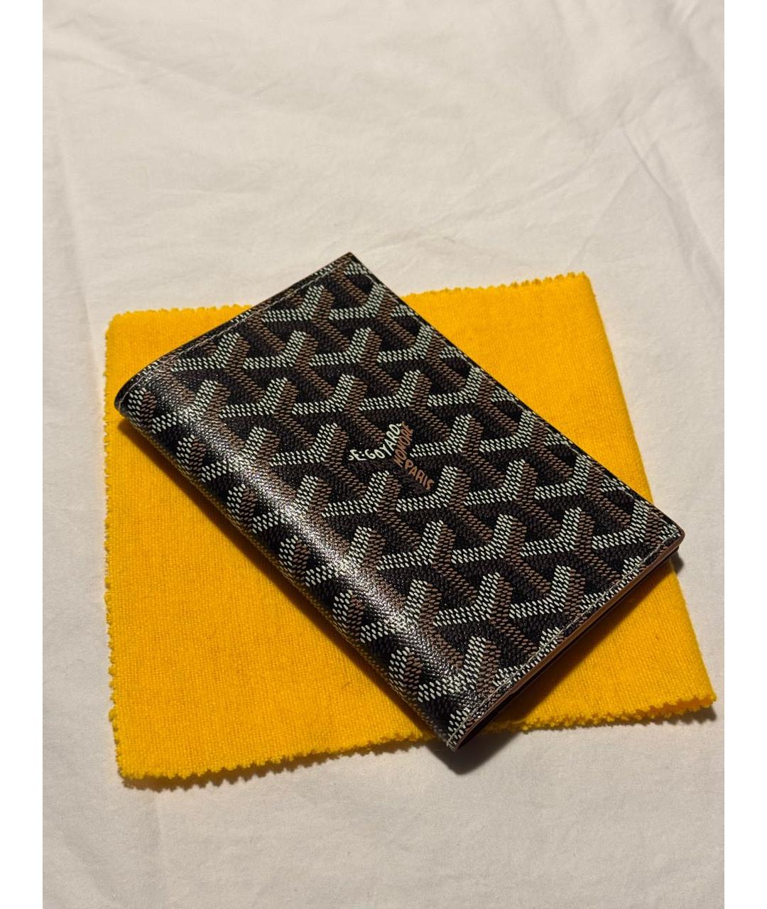 GOYARD Коричневый кожаный кошелек, фото 4