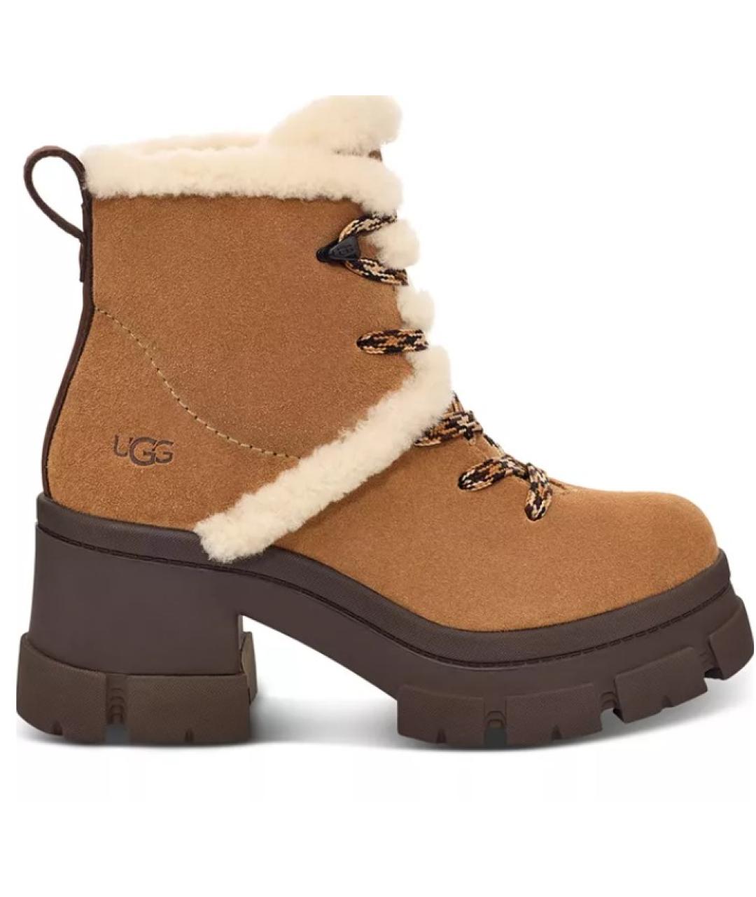 UGG AUSTRALIA Бежевые замшевые ботинки, фото 5