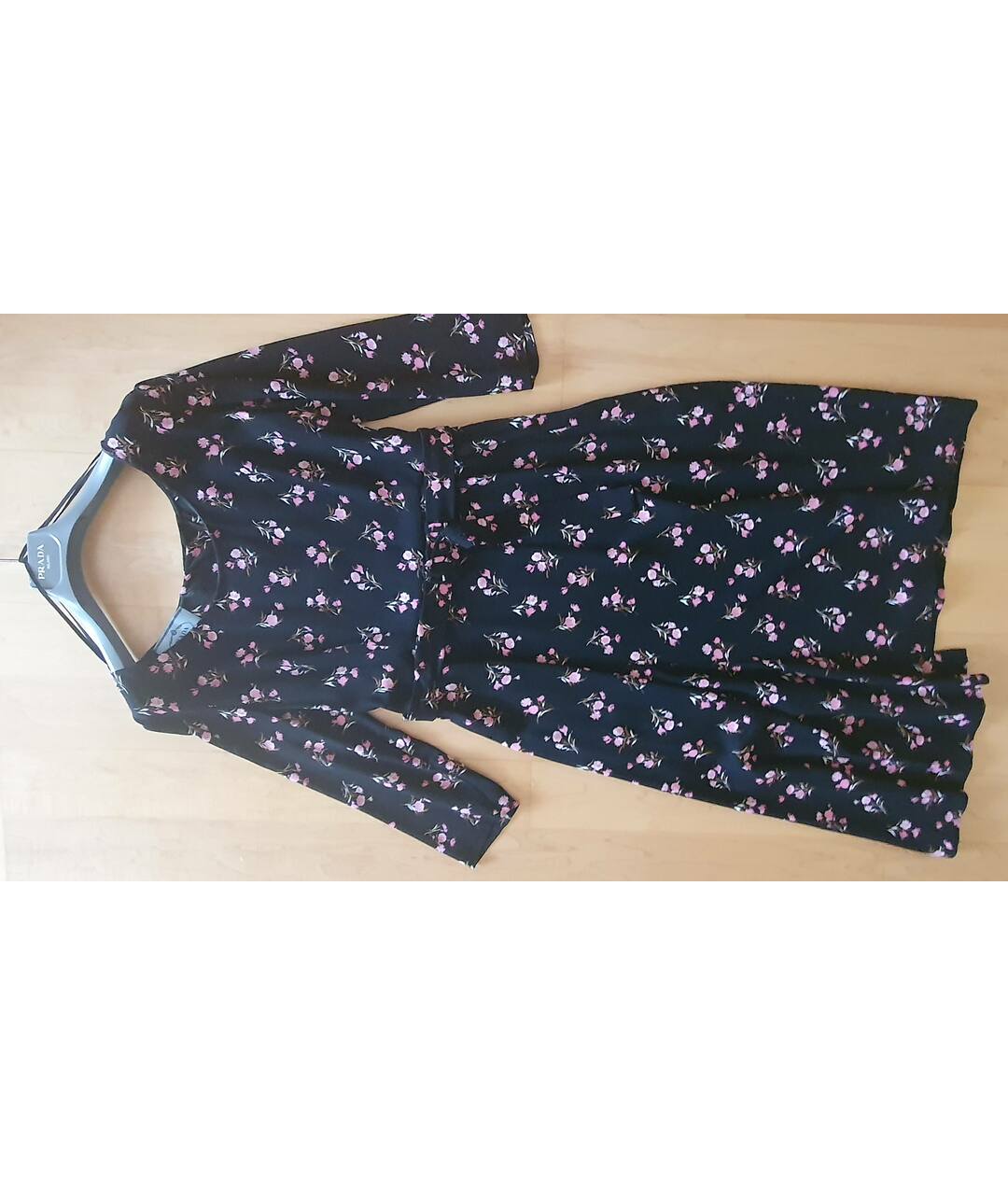 PRADA Черное полиэстеровое повседневное платье, фото 5