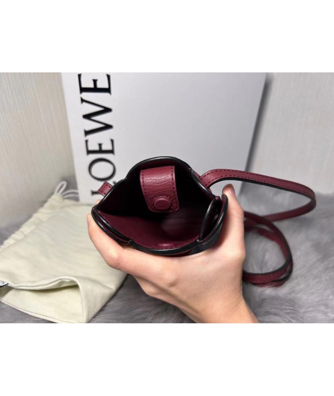 LOEWE Коричневая кожаная сумка через плечо, фото 8