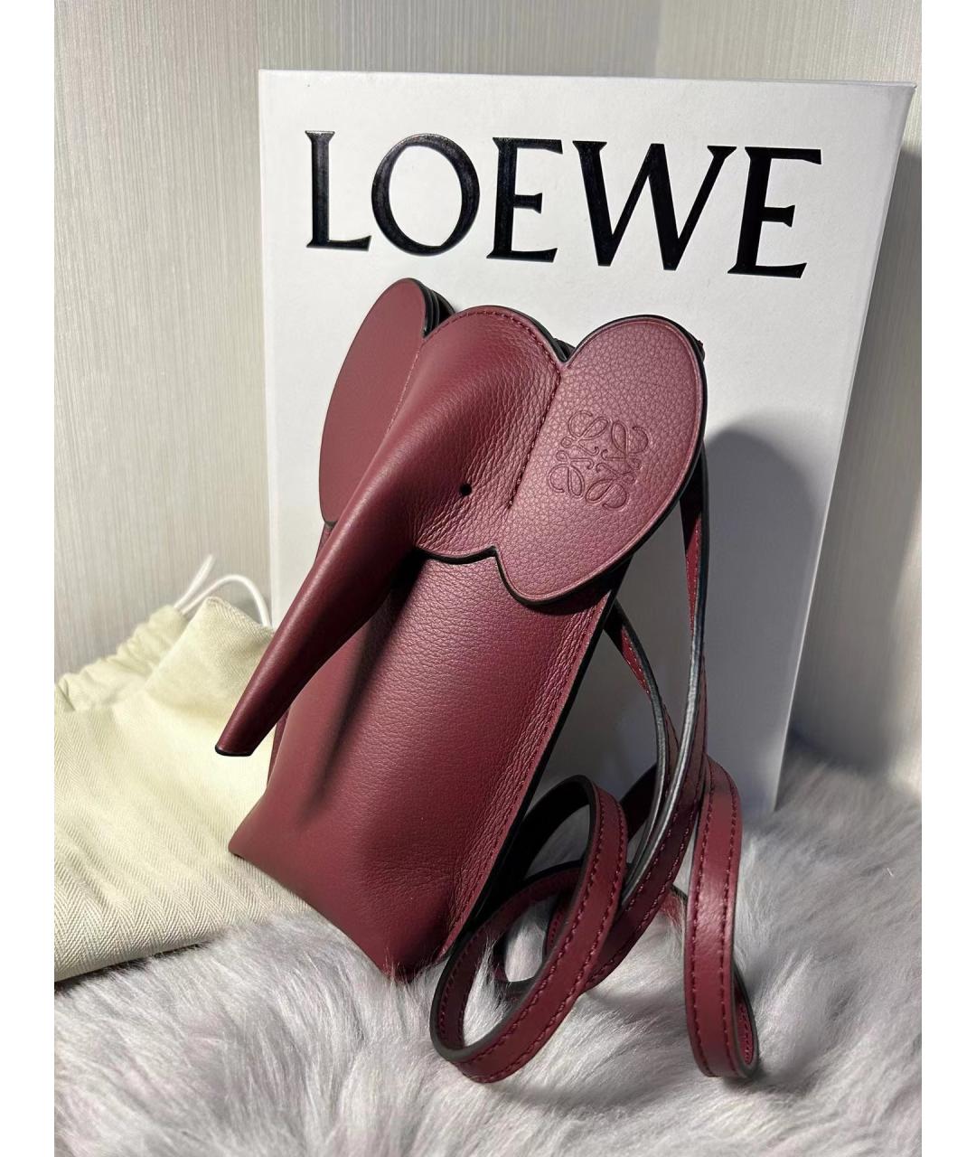 LOEWE Коричневая кожаная сумка через плечо, фото 3