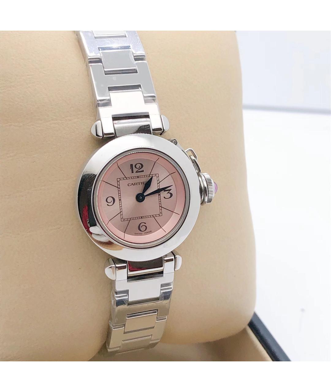CARTIER Розовые металлические часы, фото 2