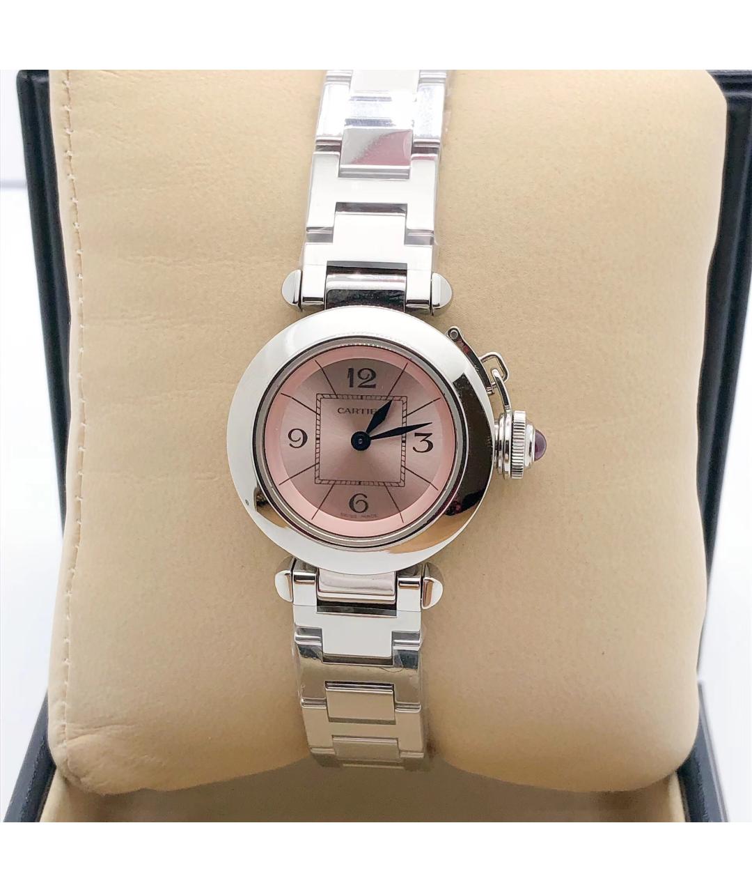 CARTIER Розовые металлические часы, фото 5