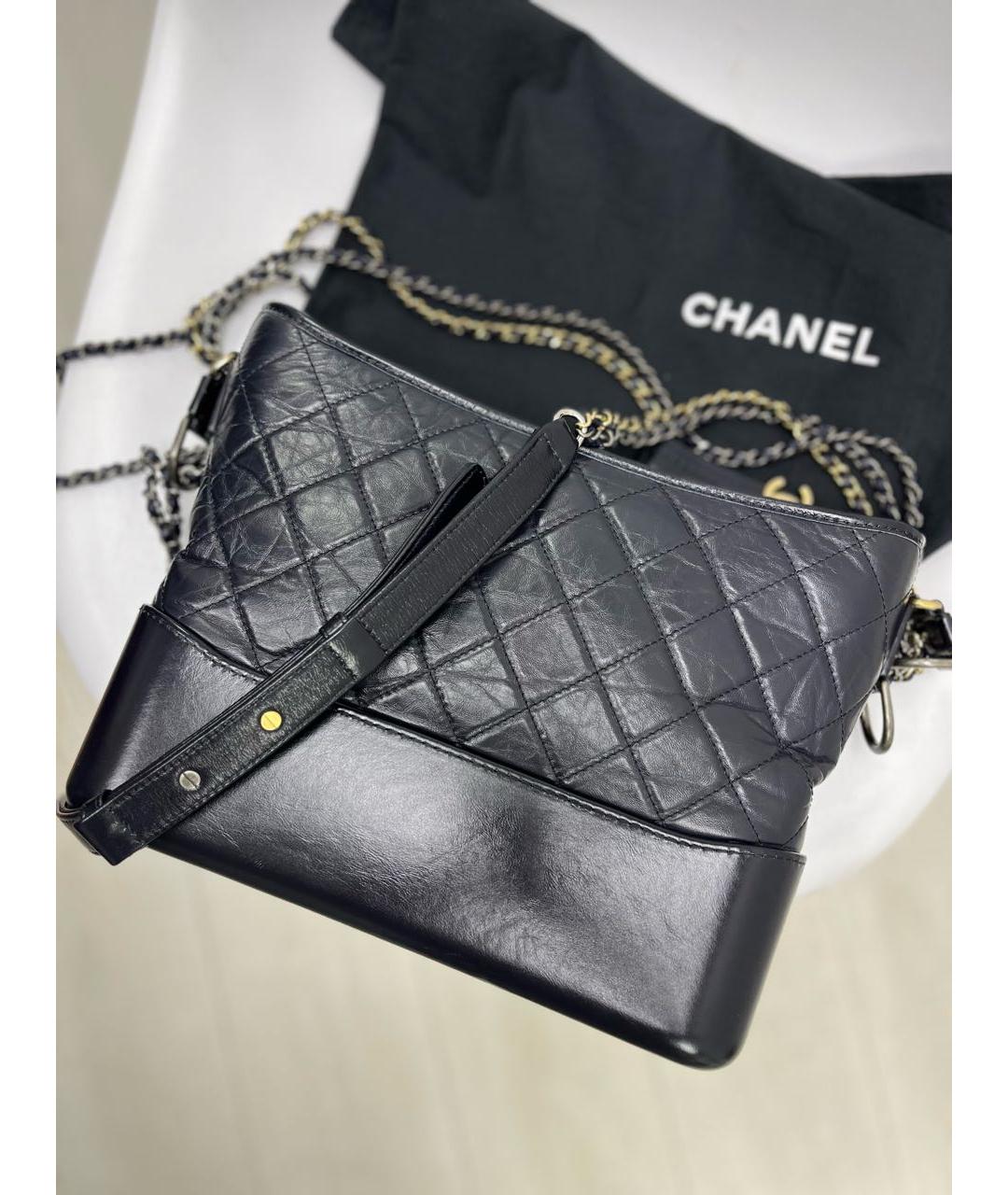 CHANEL Темно-синяя кожаная сумка через плечо, фото 2