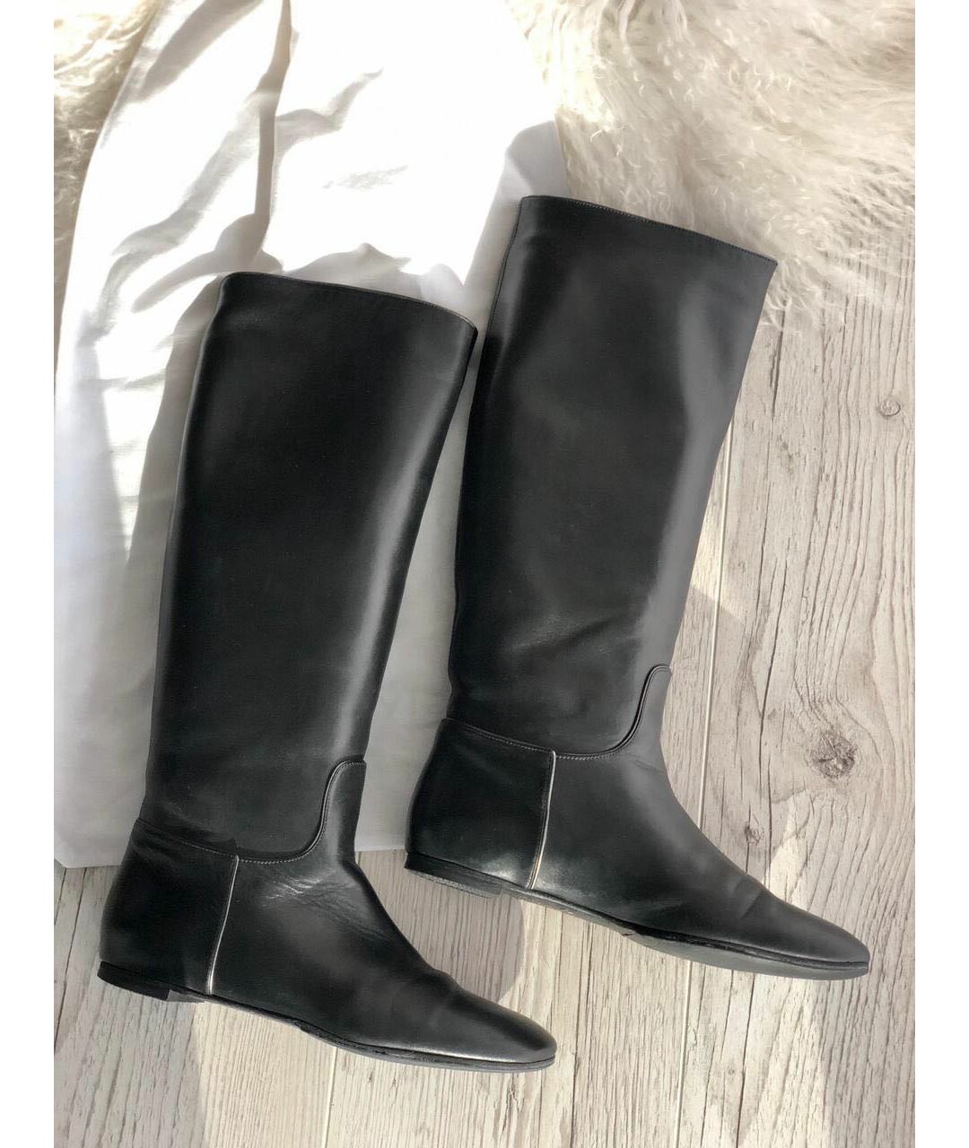 CASADEI Черные кожаные сапоги, фото 9
