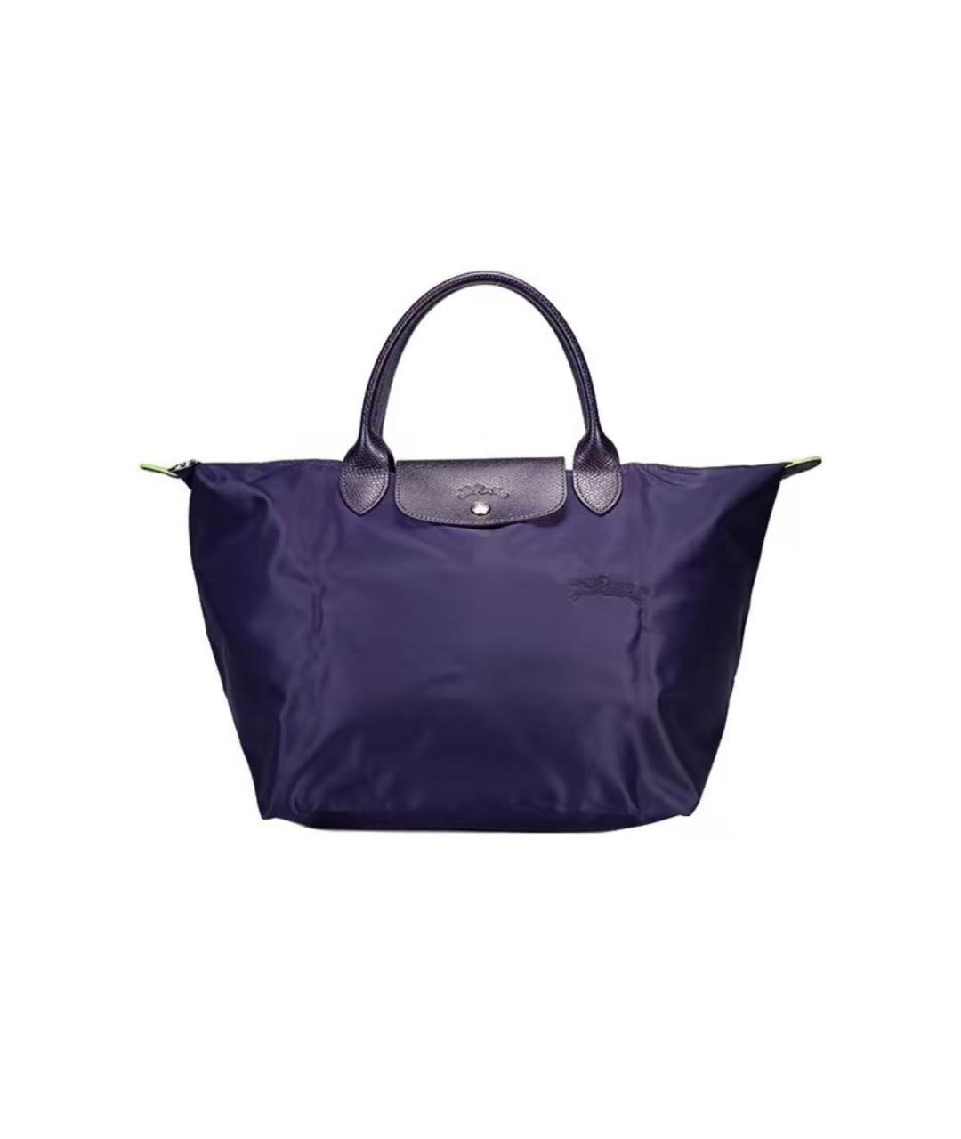 LONGCHAMP Темно-синяя тканевая сумка тоут, фото 1