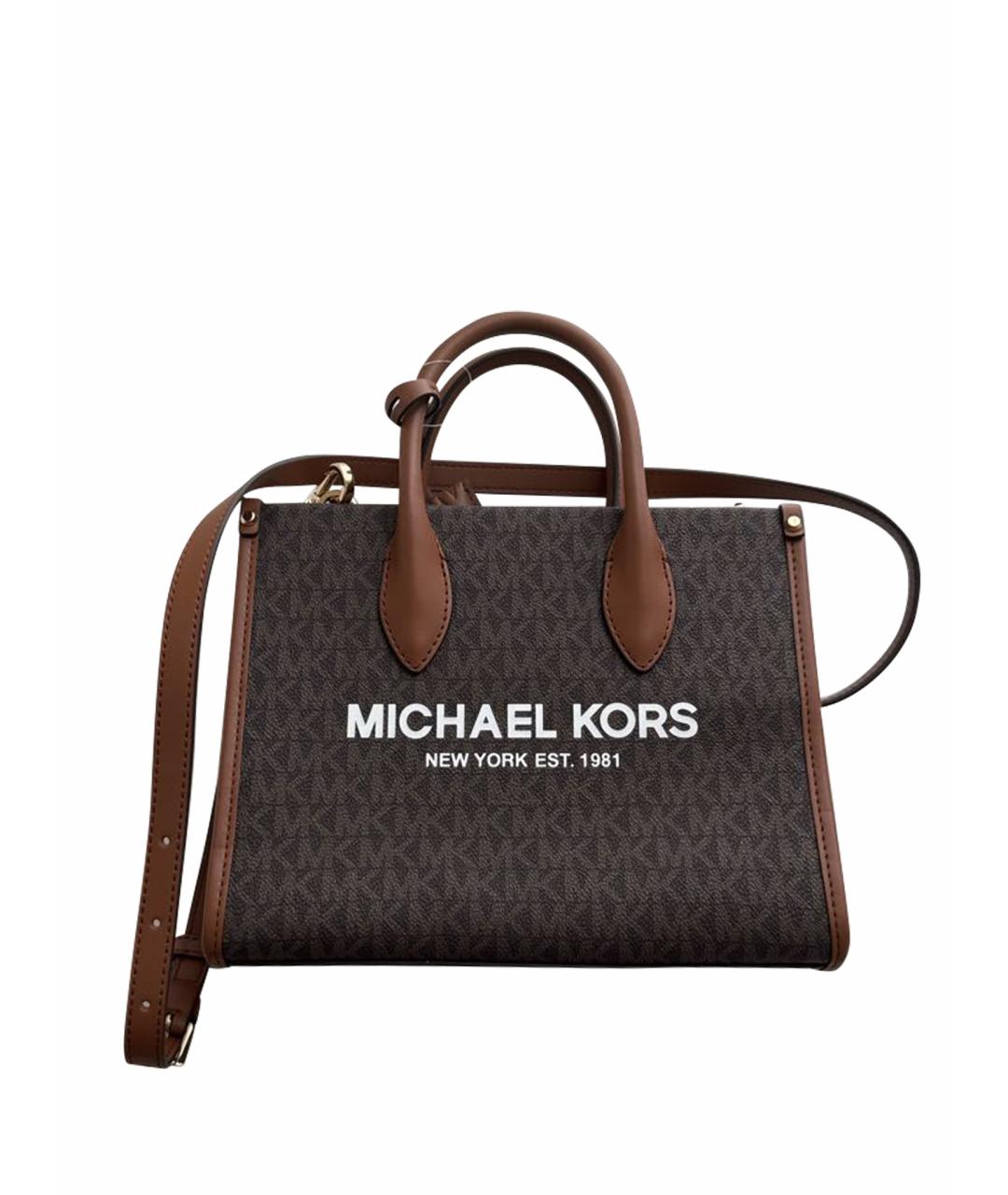 MICHAEL KORS Коричневая сумка тоут из искусственной кожи, фото 1