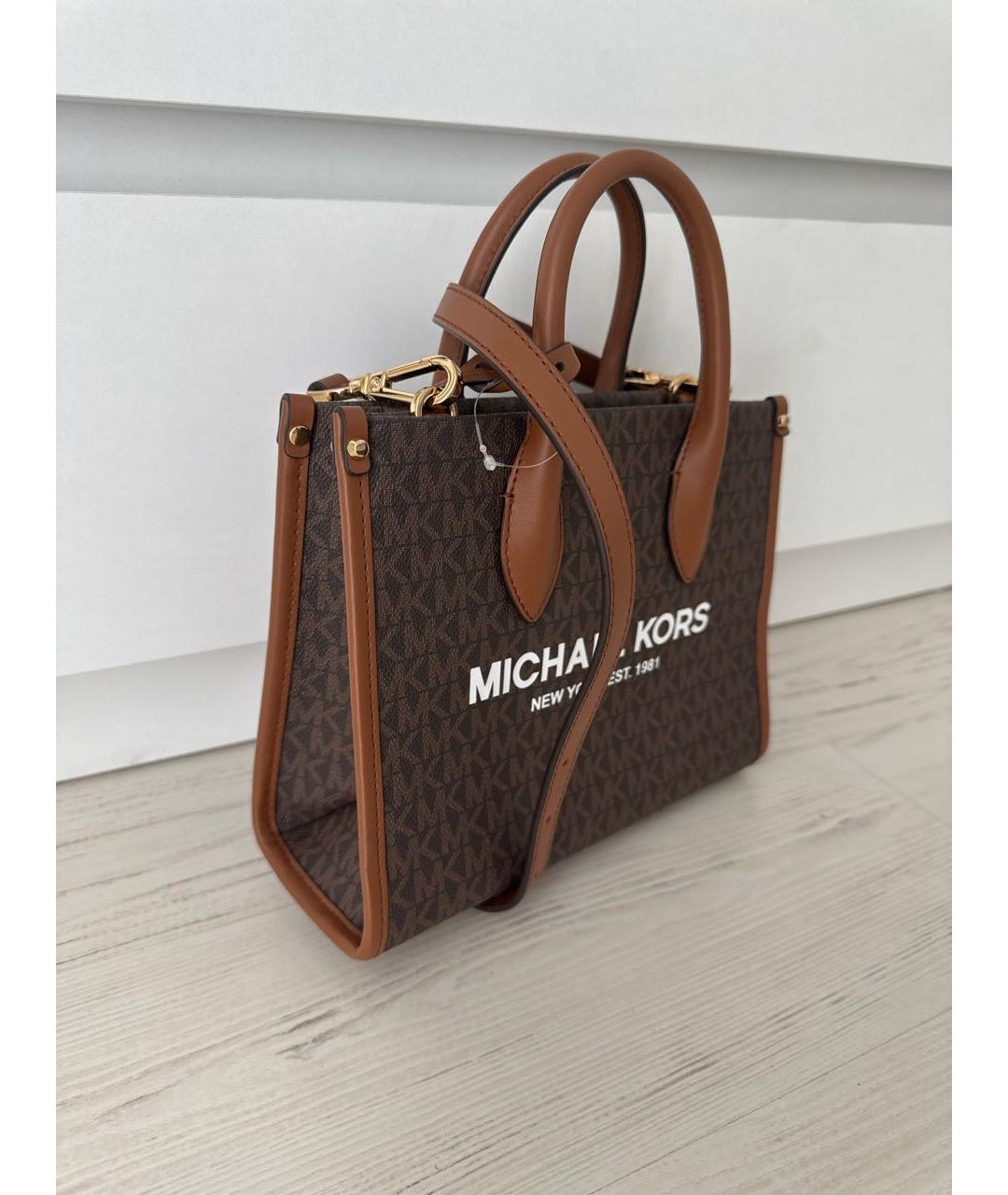 MICHAEL KORS Коричневая сумка тоут из искусственной кожи, фото 2