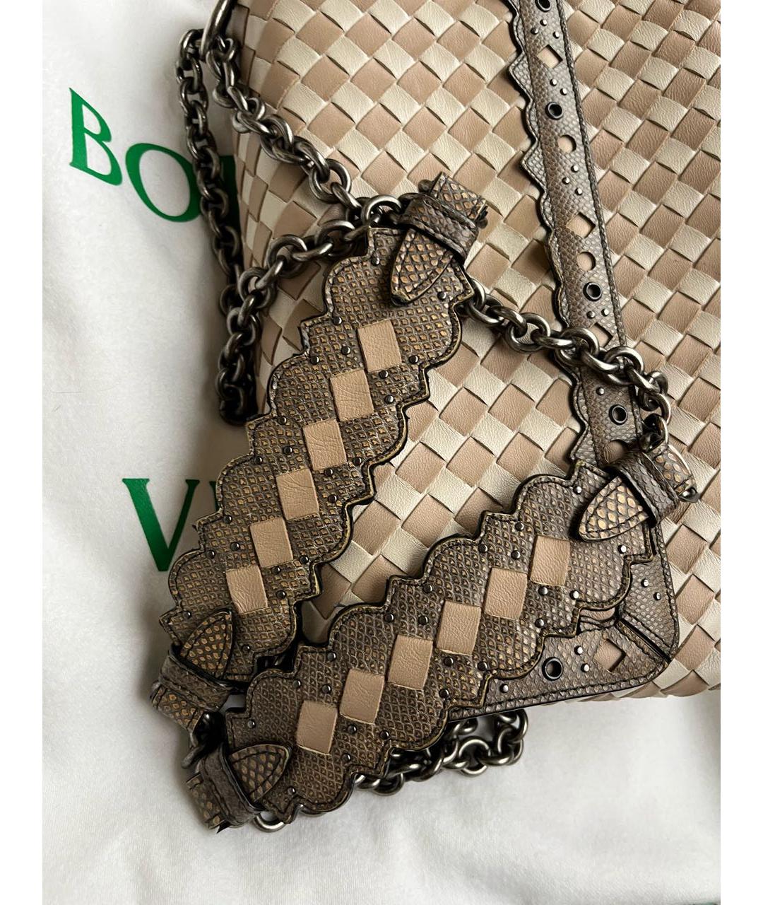 BOTTEGA VENETA Зеленая кожаная сумка через плечо, фото 2