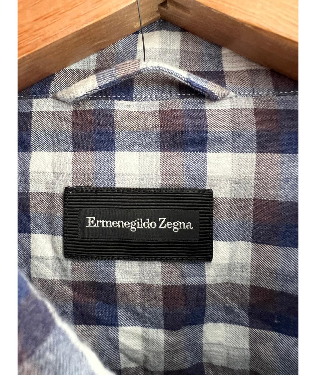 ERMENEGILDO ZEGNA Мульти хлопковая классическая рубашка, фото 2