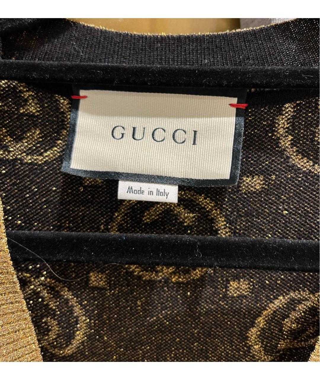 GUCCI Черный шерстяной кардиган, фото 2