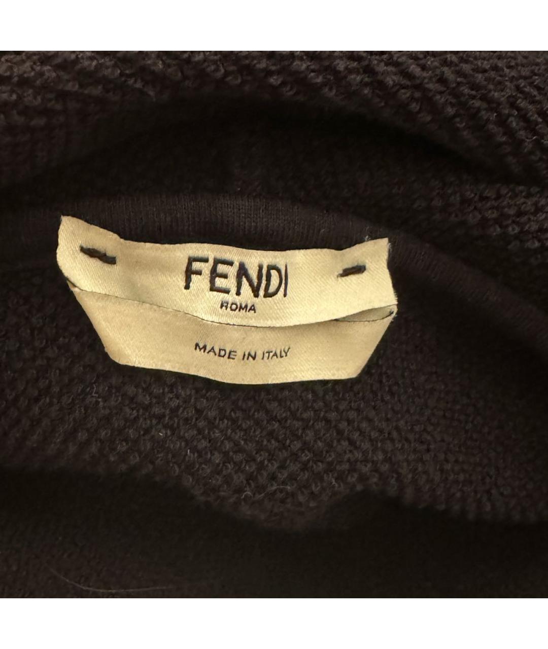 FENDI Черная хлопковая спортивная куртка, фото 3