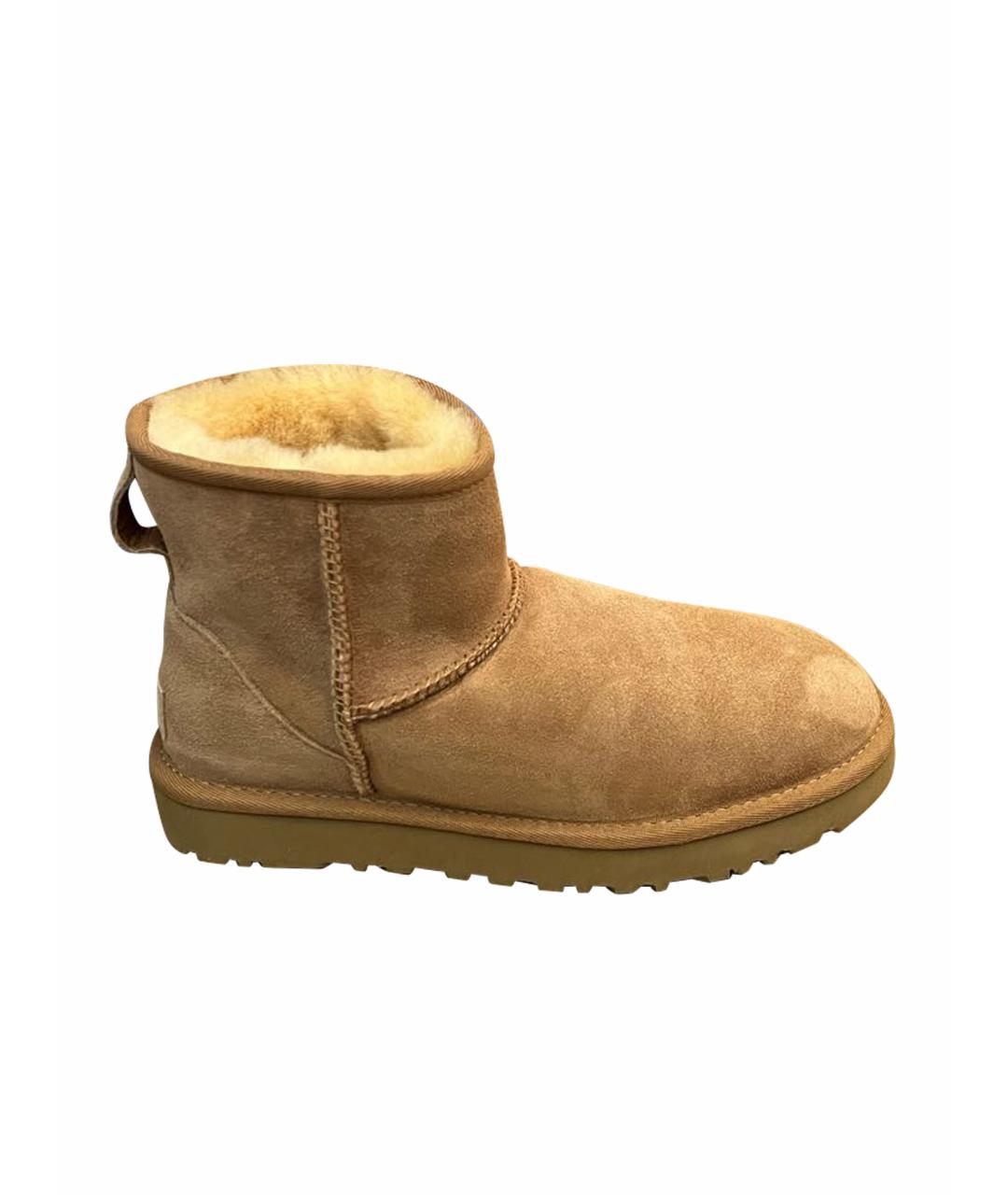 UGG AUSTRALIA Бежевые замшевые сапоги, фото 1