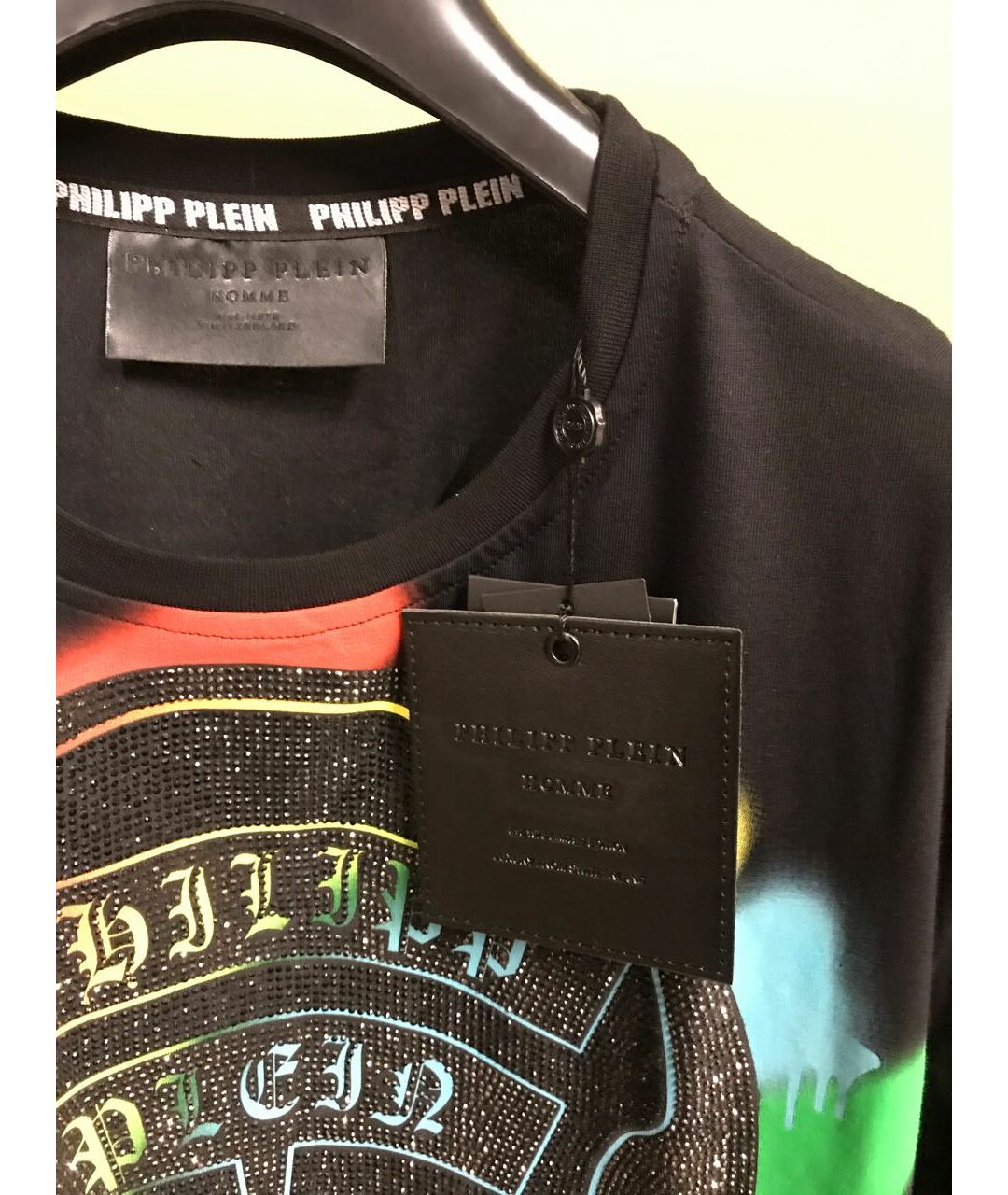 PHILIPP PLEIN Черная хлопковая футболка, фото 5