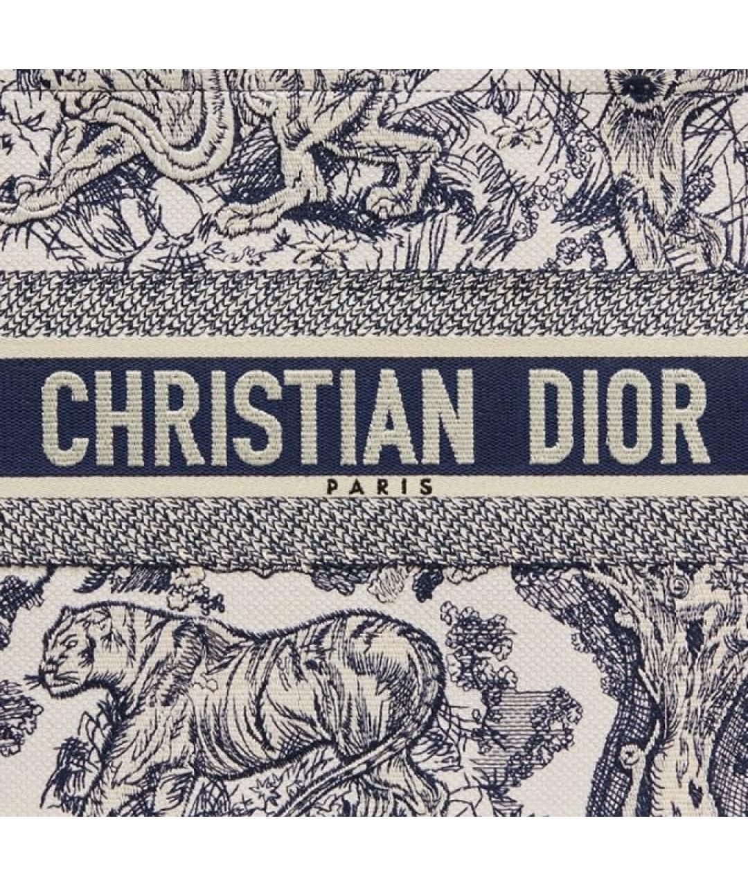 CHRISTIAN DIOR Темно-синяя сумка тоут, фото 5