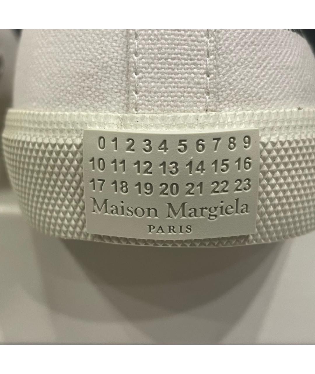 MAISON MARGIELA Белые текстильные высокие кроссовки / кеды, фото 6