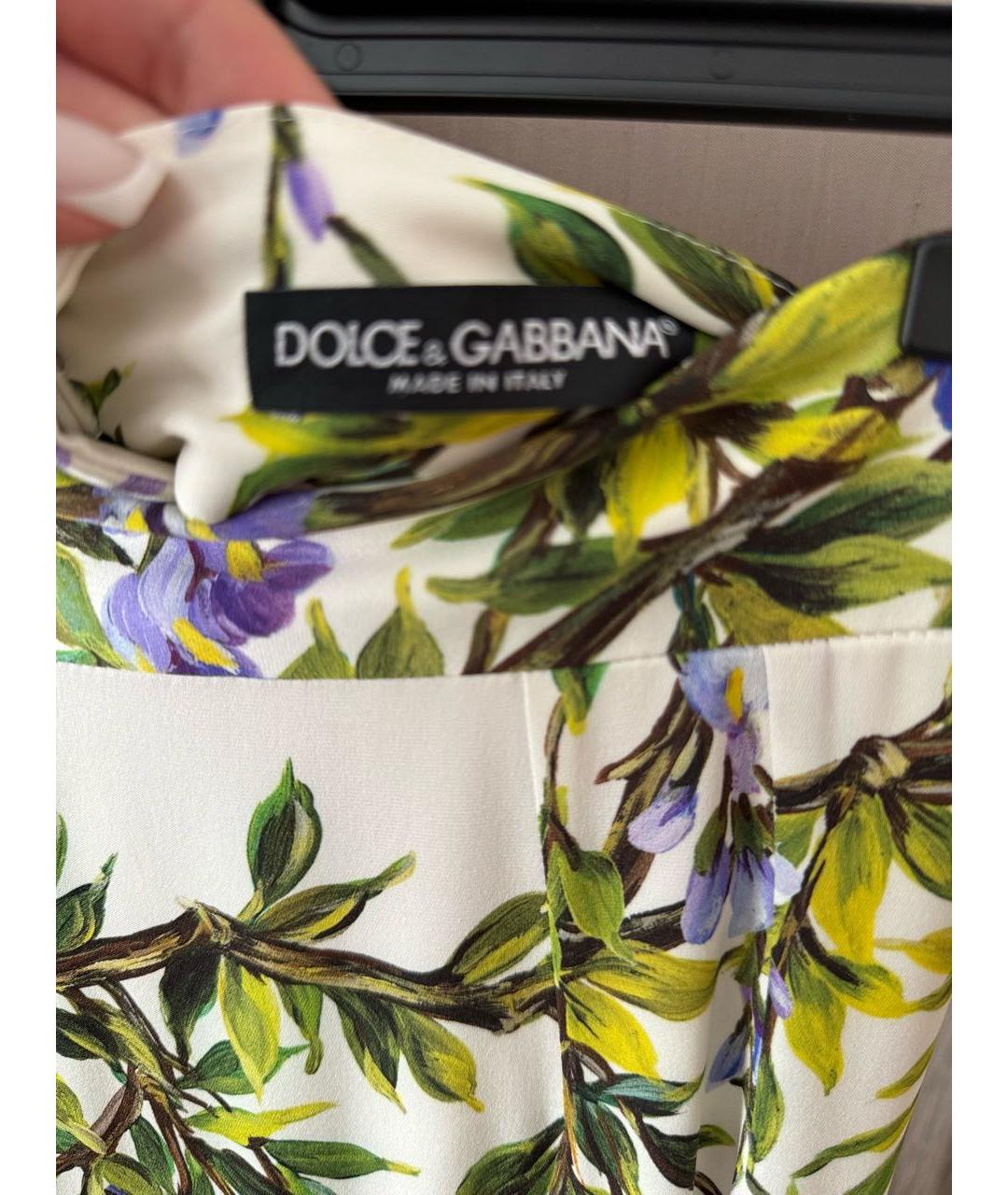 DOLCE&GABBANA Фиолетовая шелковая юбка миди, фото 2