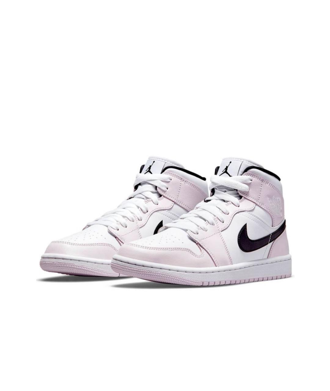 JORDAN Розовые кожаные кеды, фото 2