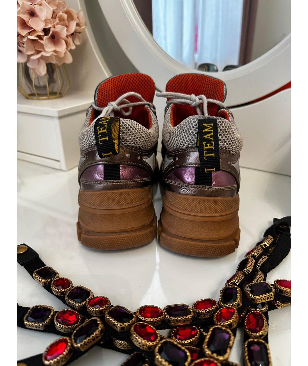 GUCCI Мульти кожаные кроссовки, фото 6