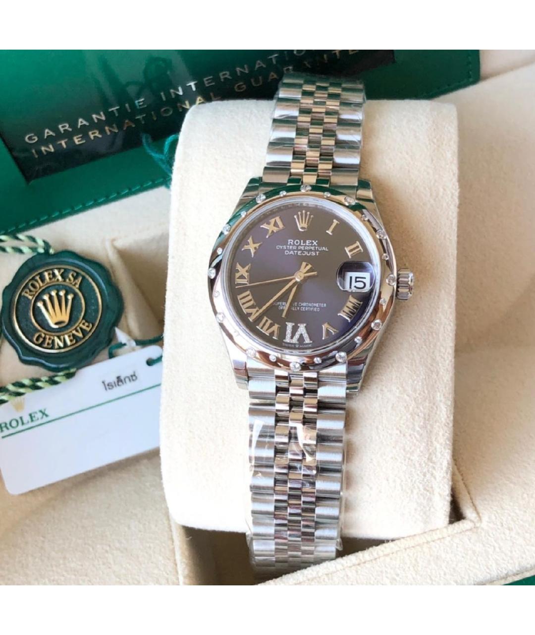 ROLEX Фиолетовые часы из белого золота, фото 2