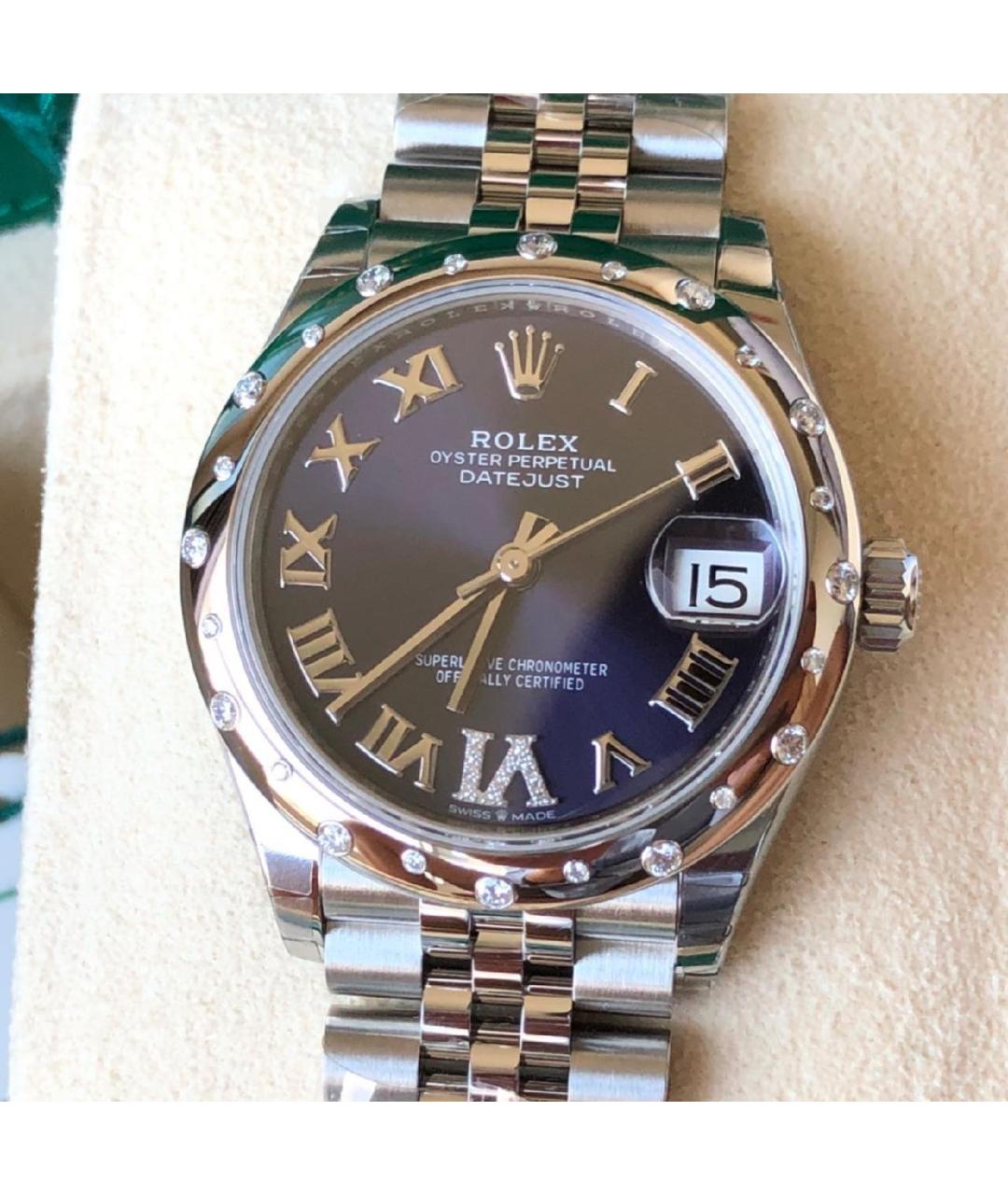 ROLEX Фиолетовые часы из белого золота, фото 3