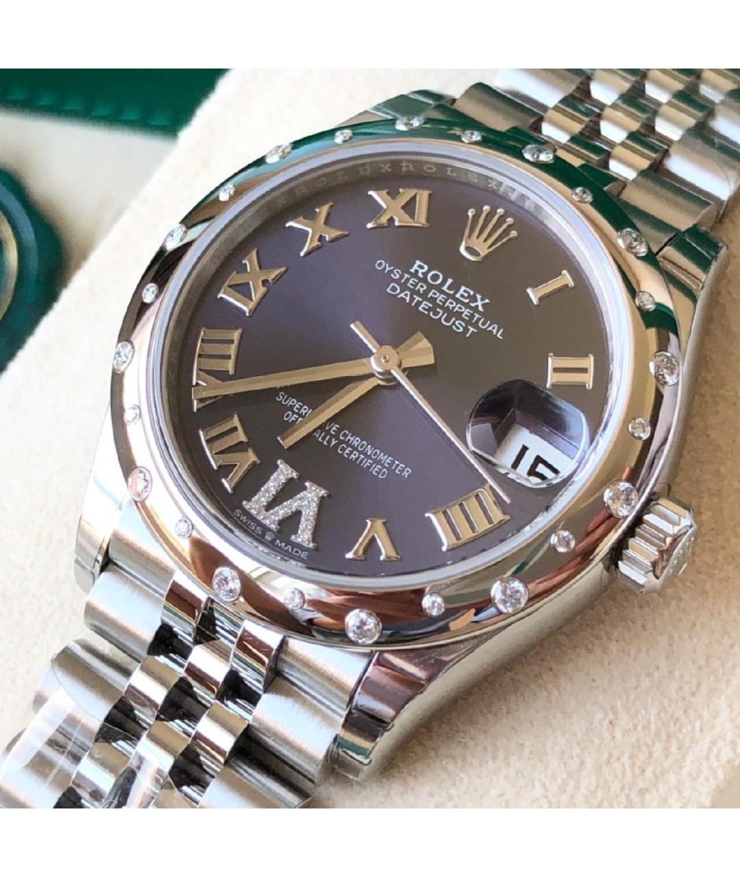 ROLEX Фиолетовые часы из белого золота, фото 4