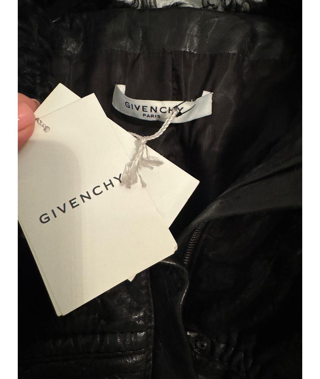 GIVENCHY Черная кожаная дубленка, фото 3