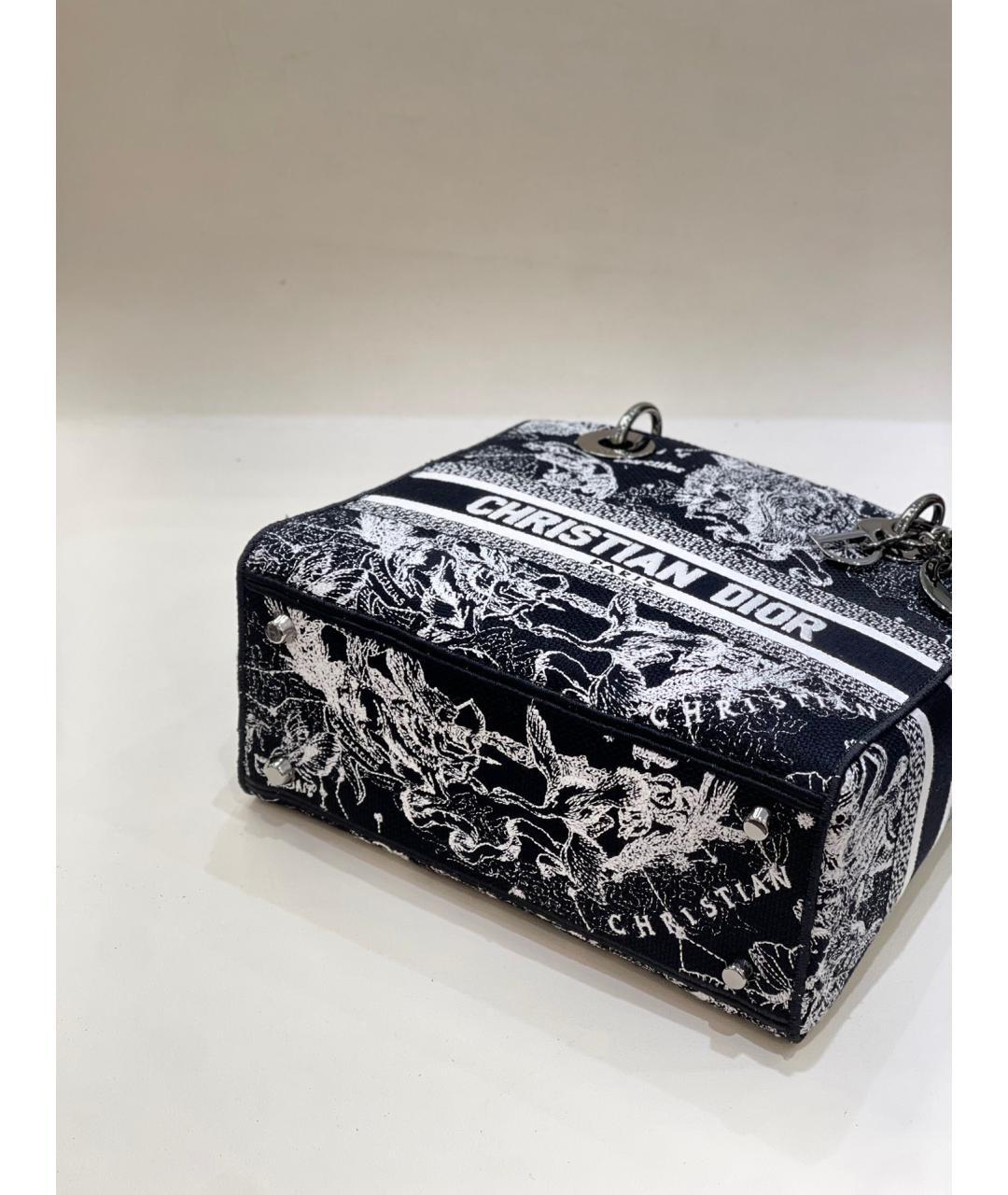 CHRISTIAN DIOR Черная жаккардовая сумка с короткими ручками, фото 6