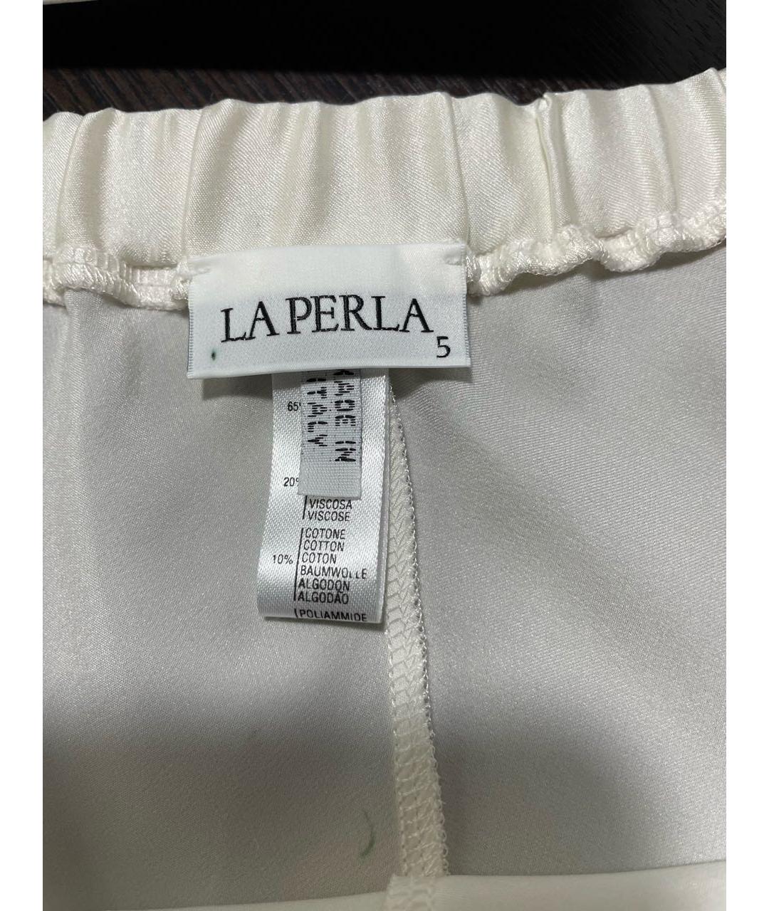 LA PERLA Белые шелковые шорты, фото 7