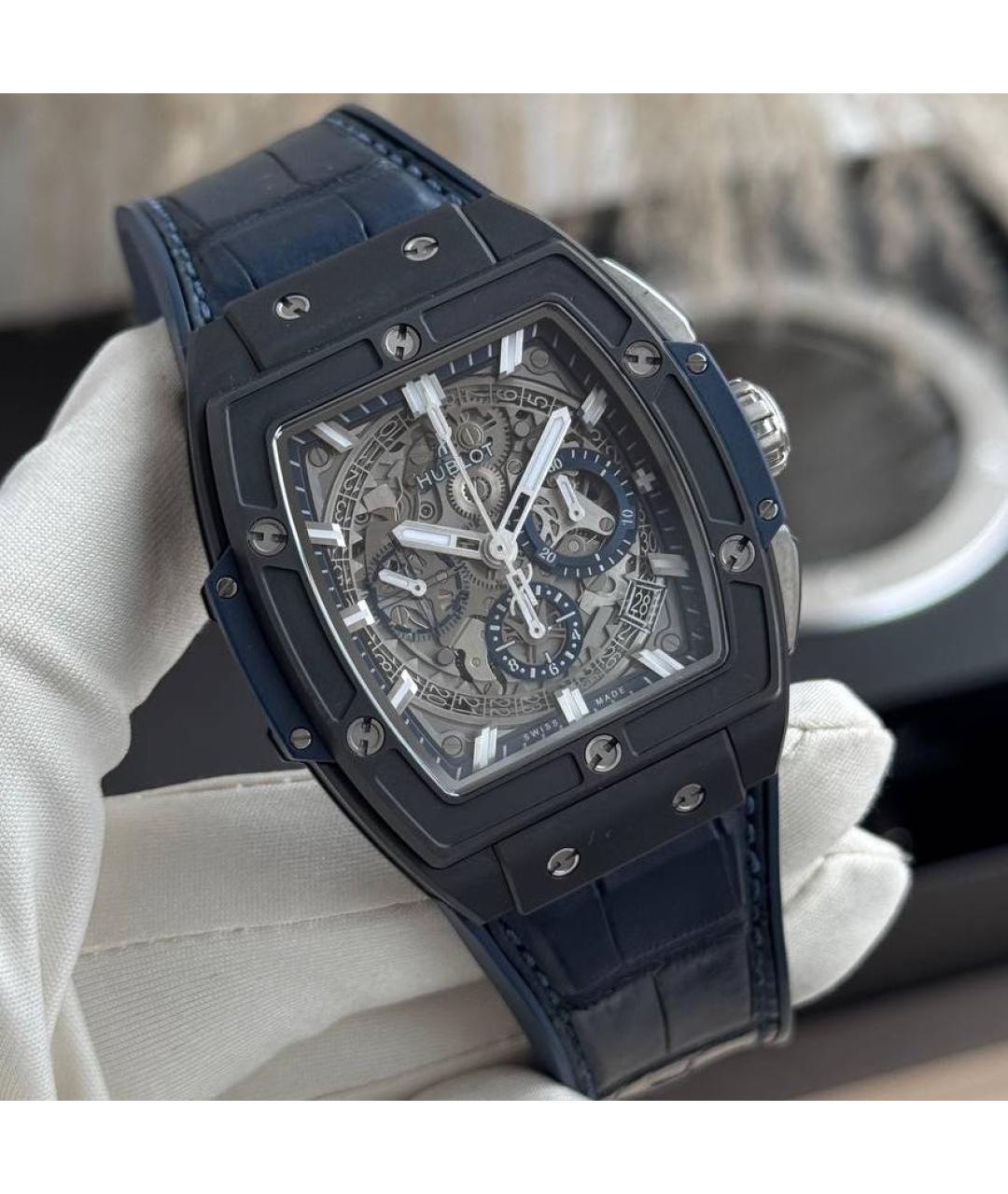 HUBLOT Темно-синие керамические часы, фото 7